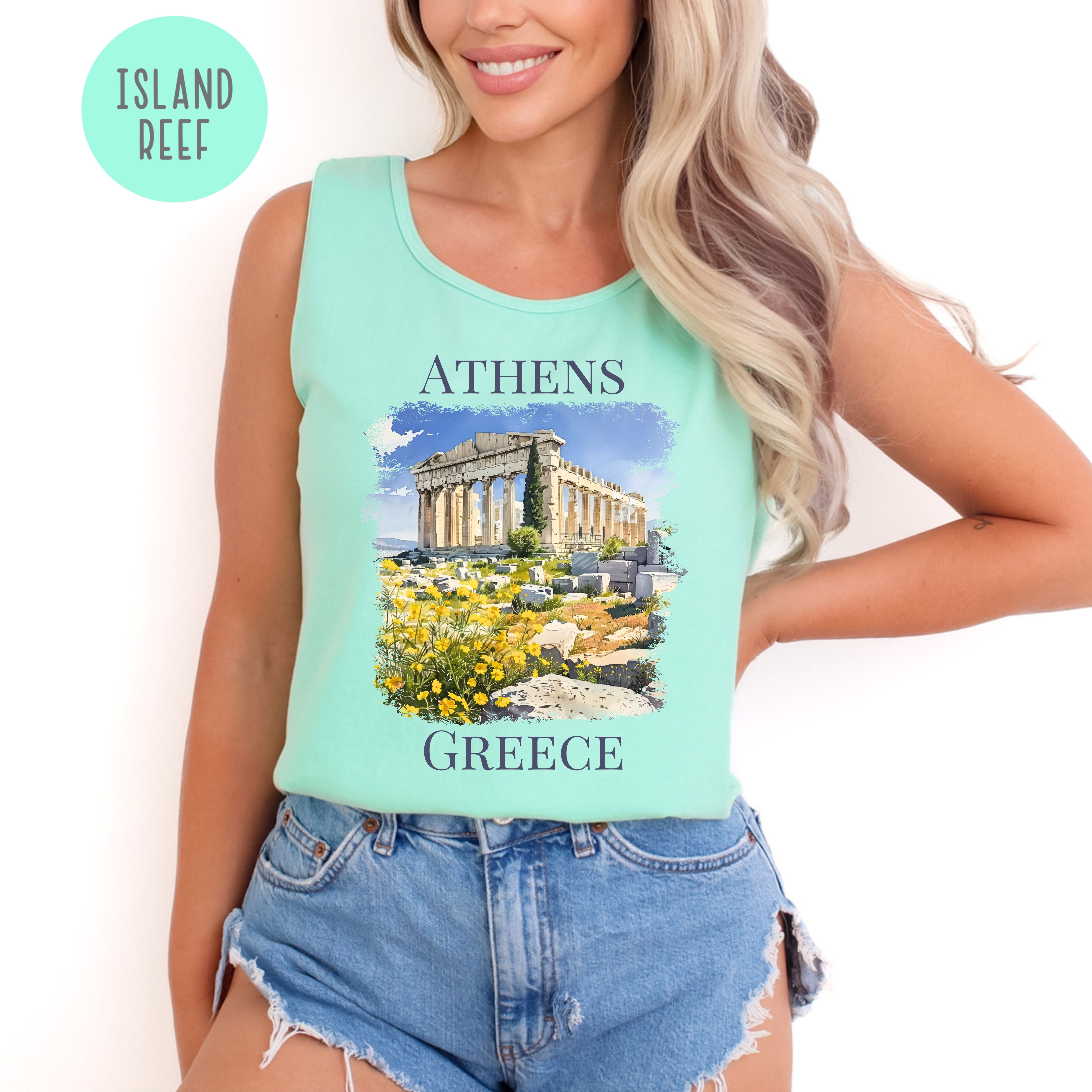 Athens Greece Comfort Colors Adult Unisex Tank Top