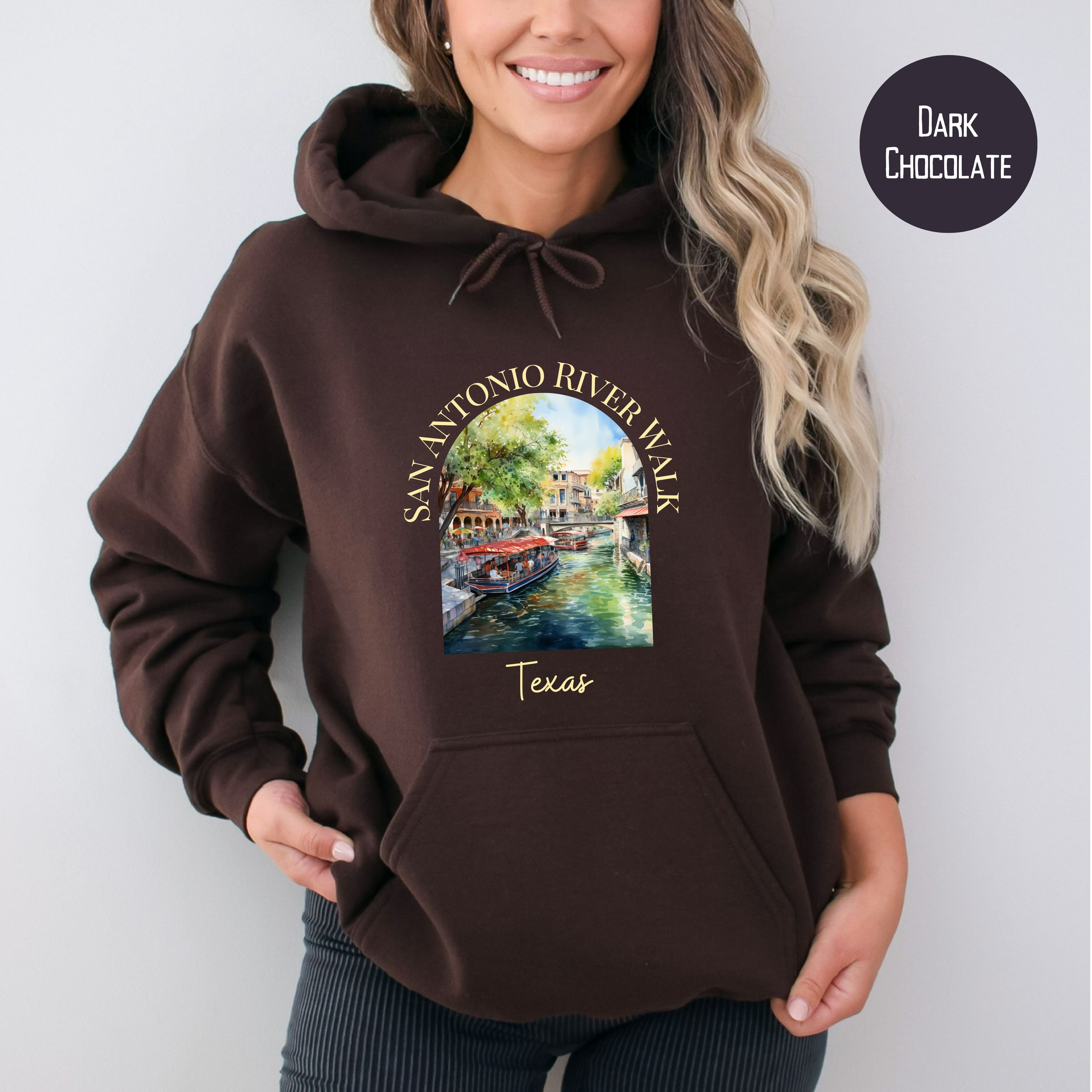 San Antonio Texas River Walk Pullover Hoodie