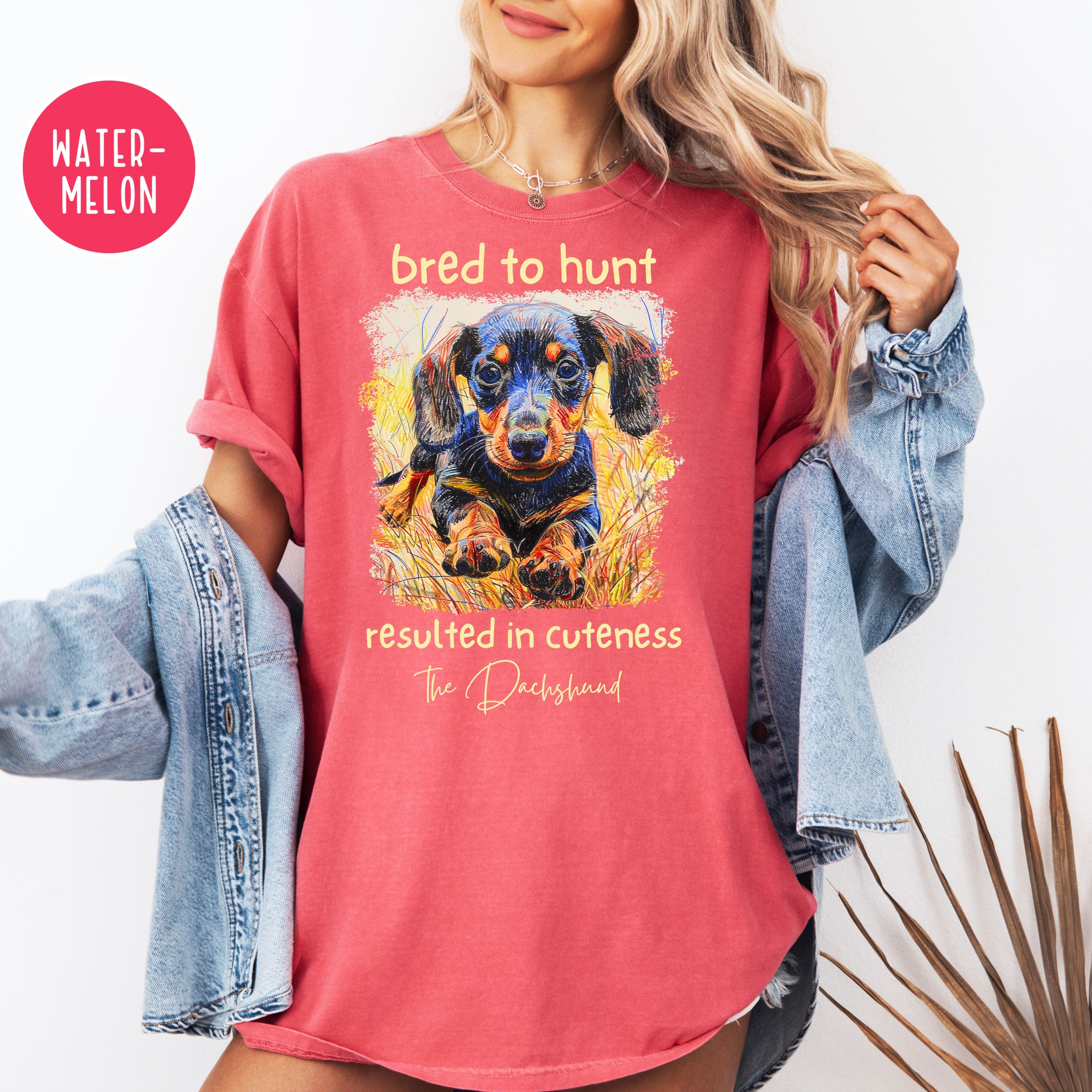 Dachshund Mama Comfort Colors T-Shirt, Doxie Lover Cuteness Shirt, Weiner Dog Lover Shirt, Dachshund Gift Shirt