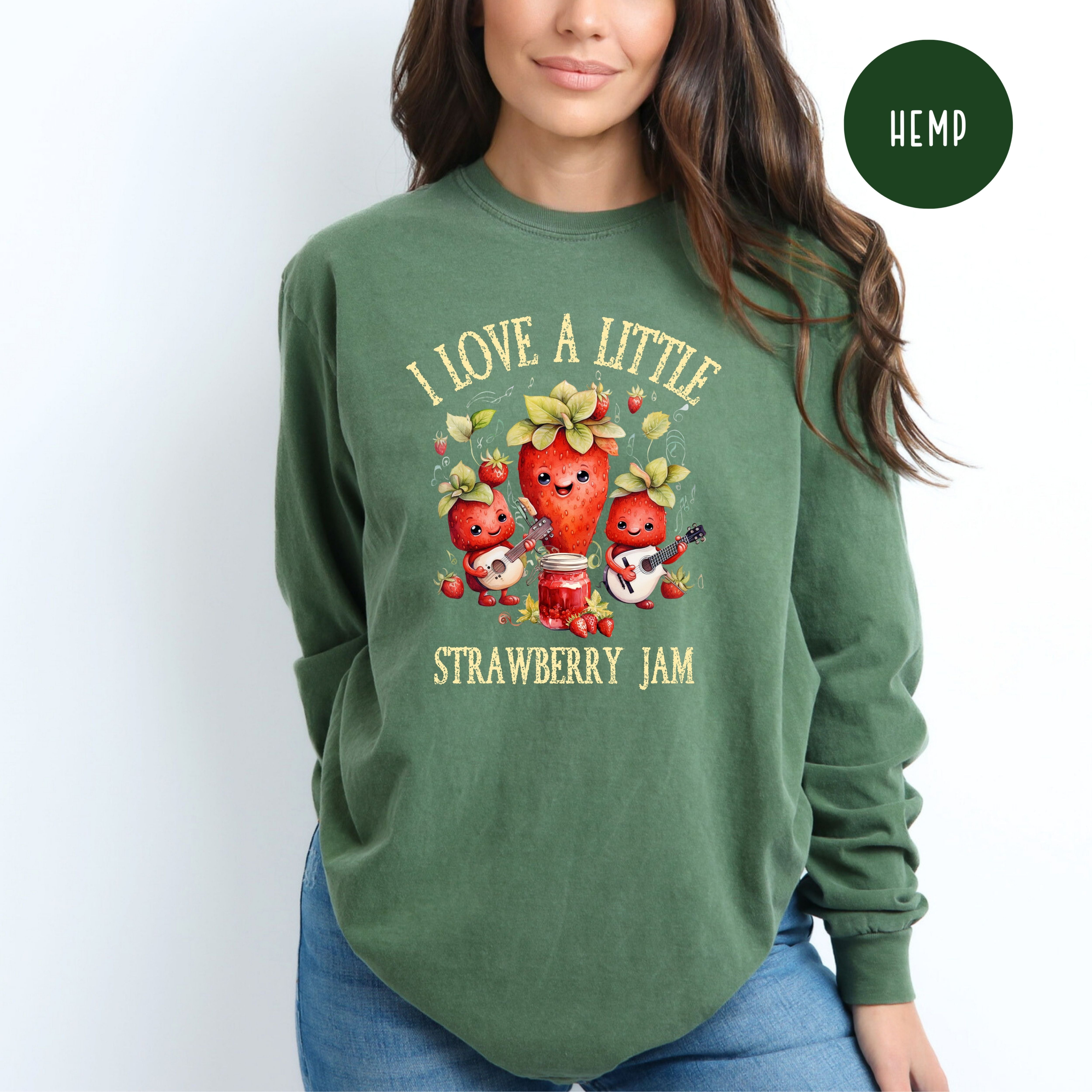 Funny Strawberries Comfort Colors® Long Sleeve Tee