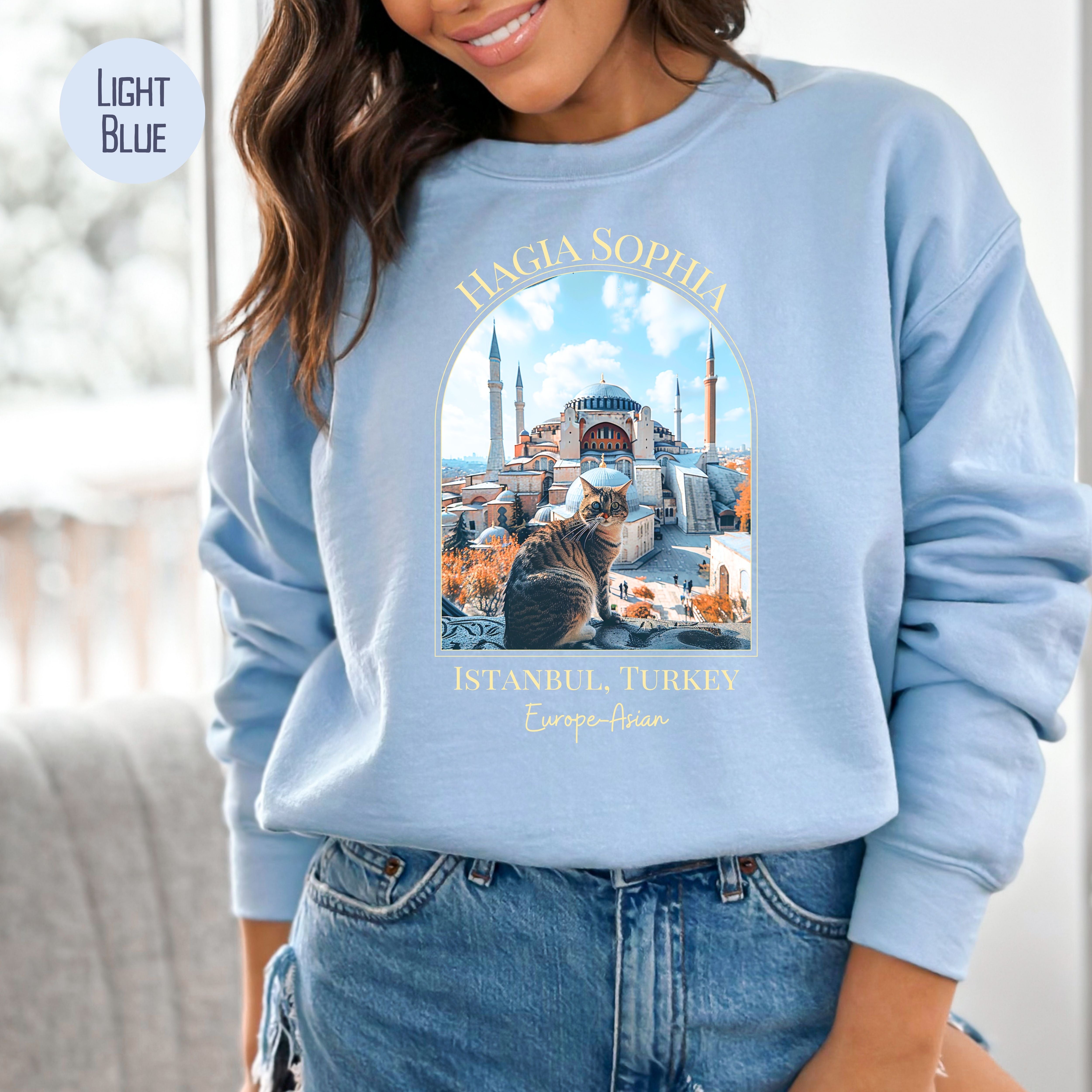 Istanbul Turkey Hagia Sophia Cat Sweatshirt