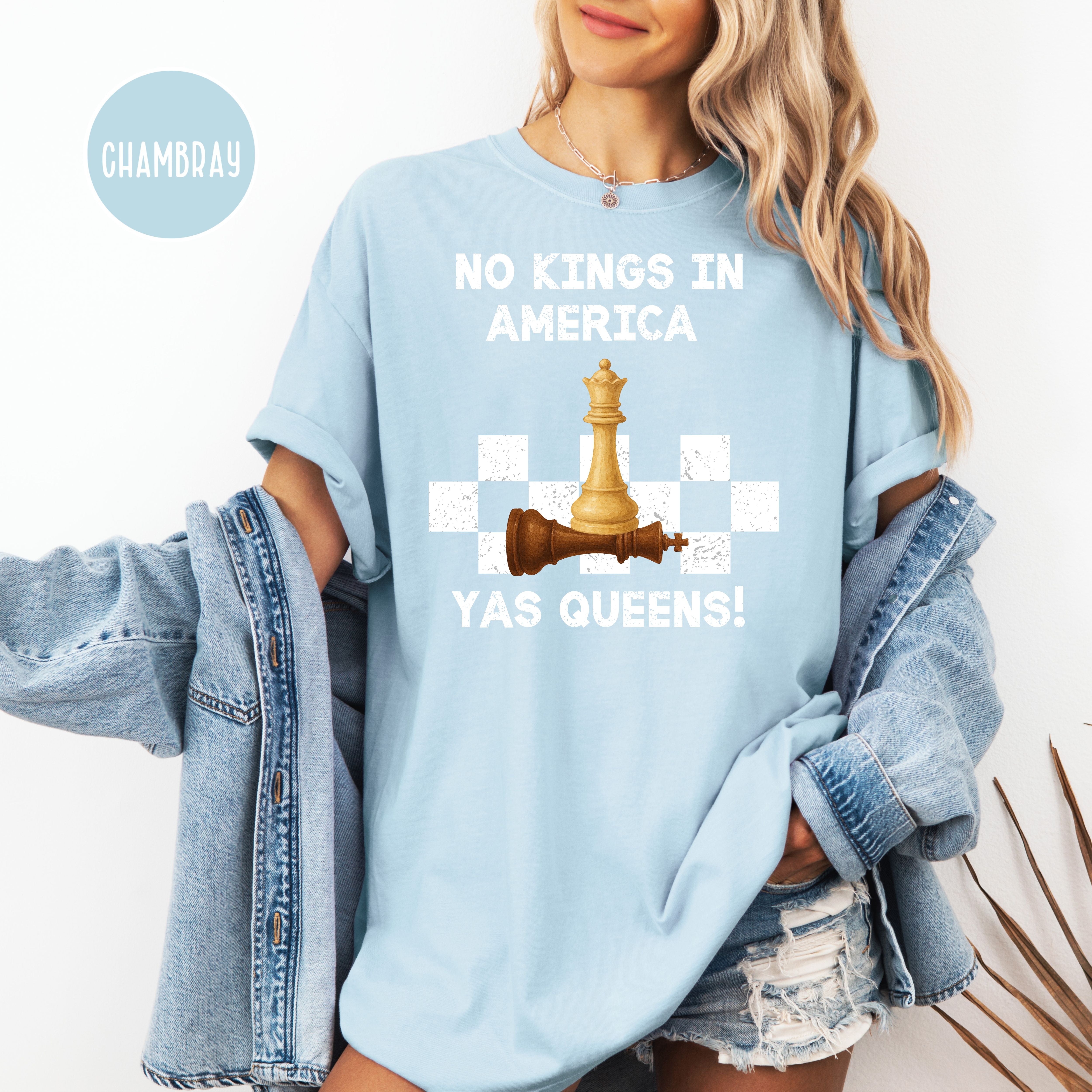 Funny No Kings Protest Comfort Colors Gift Shirt for Chess Lovers