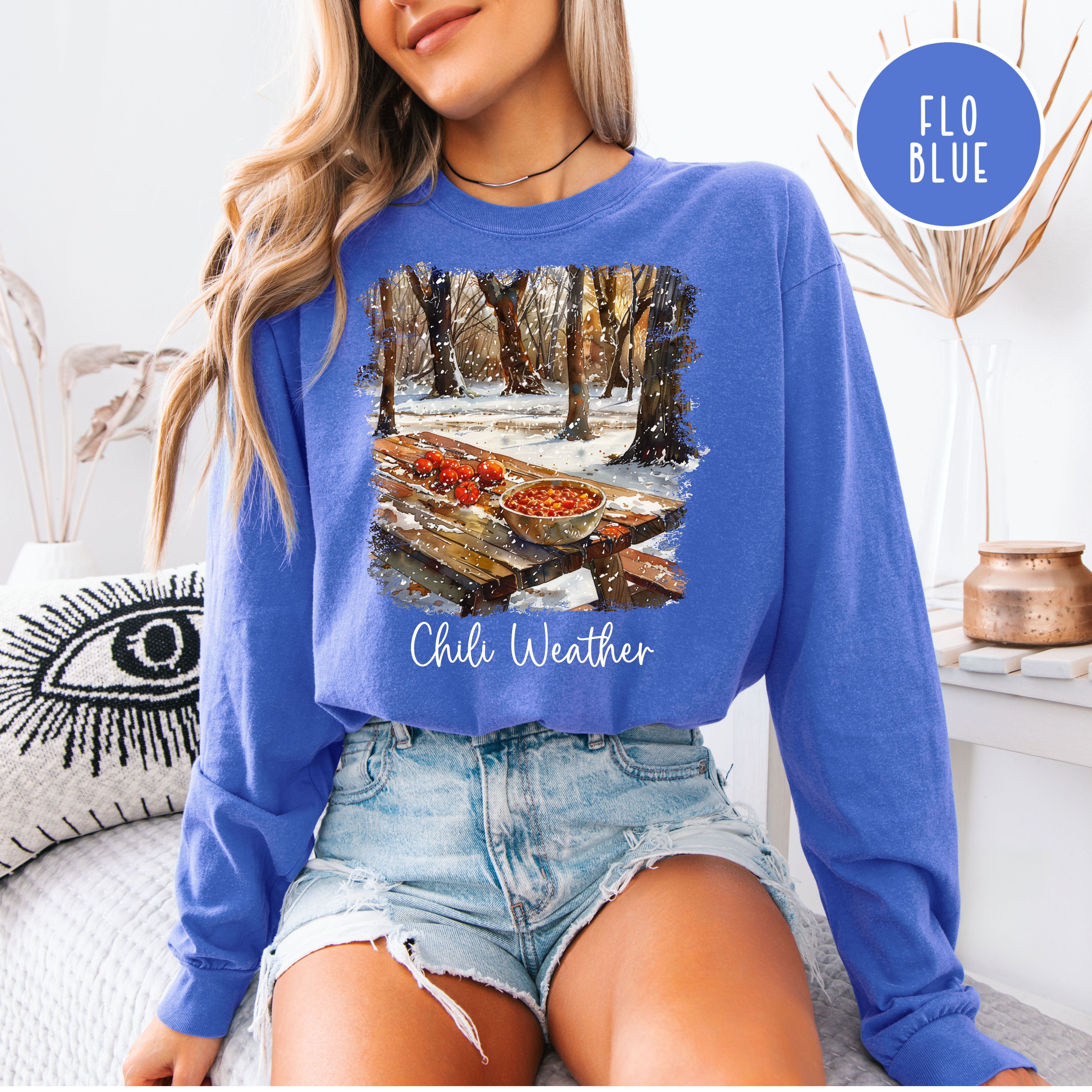 Chili Weather Comfort Colors Long Sleeve T-Shirt