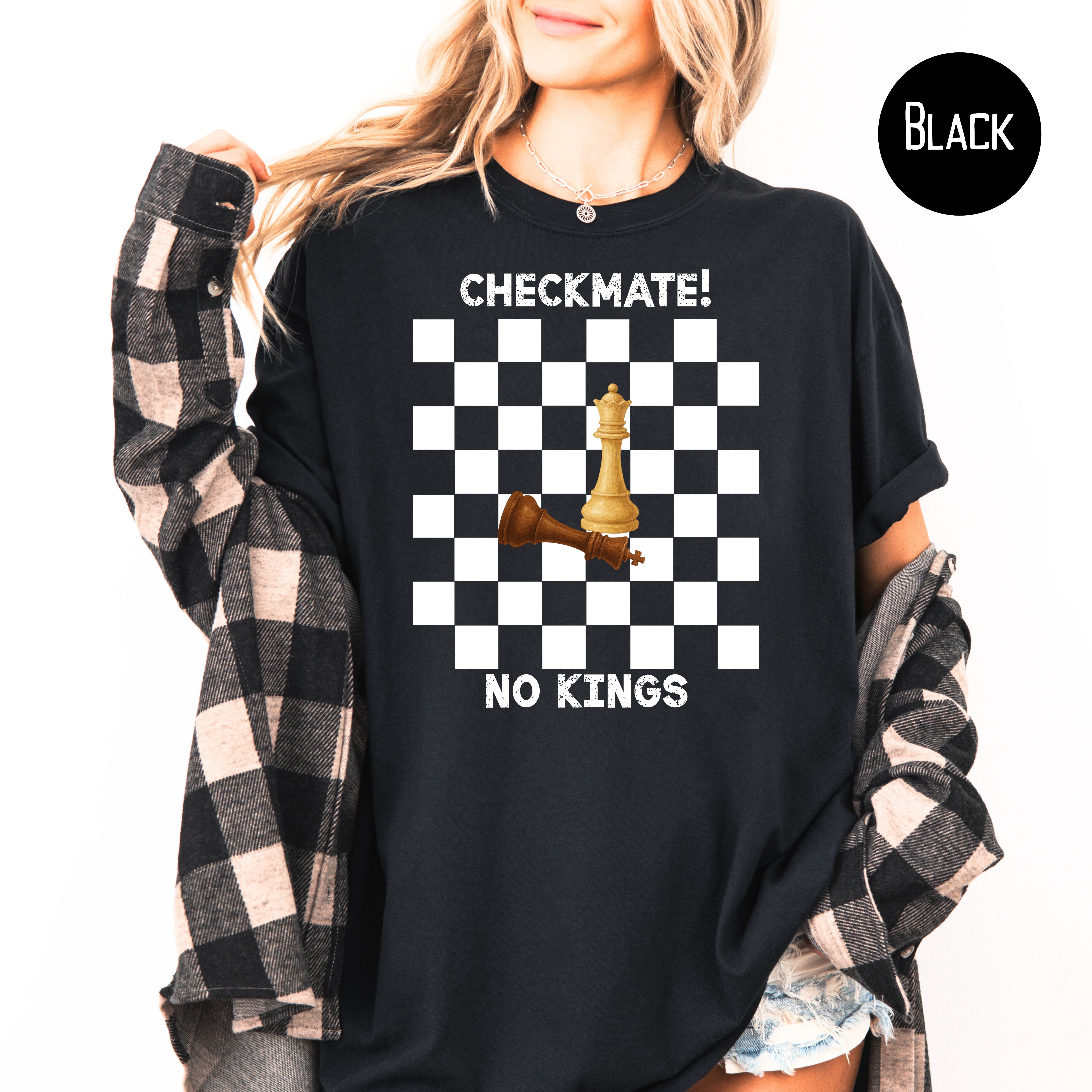 Checkmate No Kings Chess Lover Comfort Colors Anti Trump Protest Tee