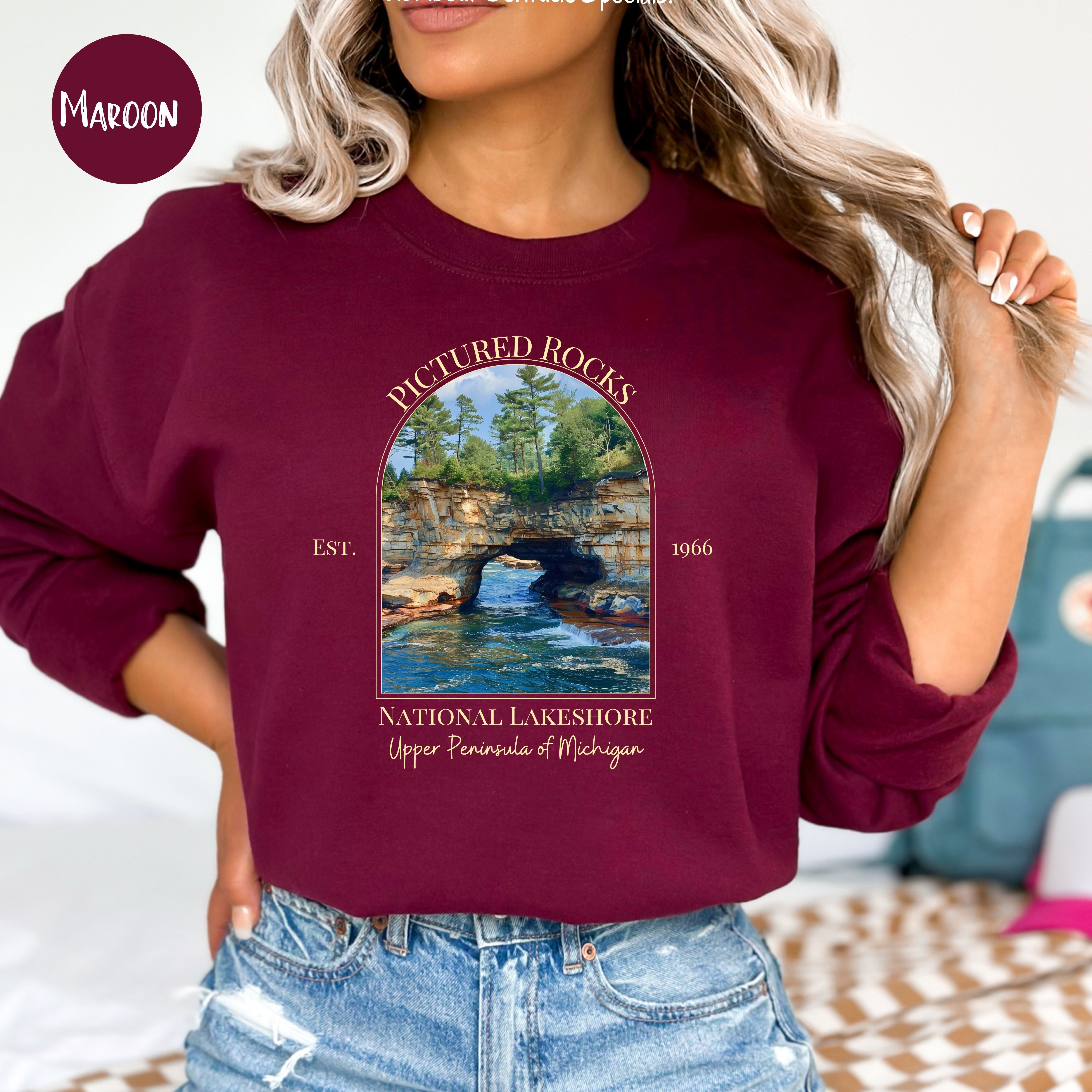 Pictured Rocks National Lakeshore UP of Michigan Sweatshirt