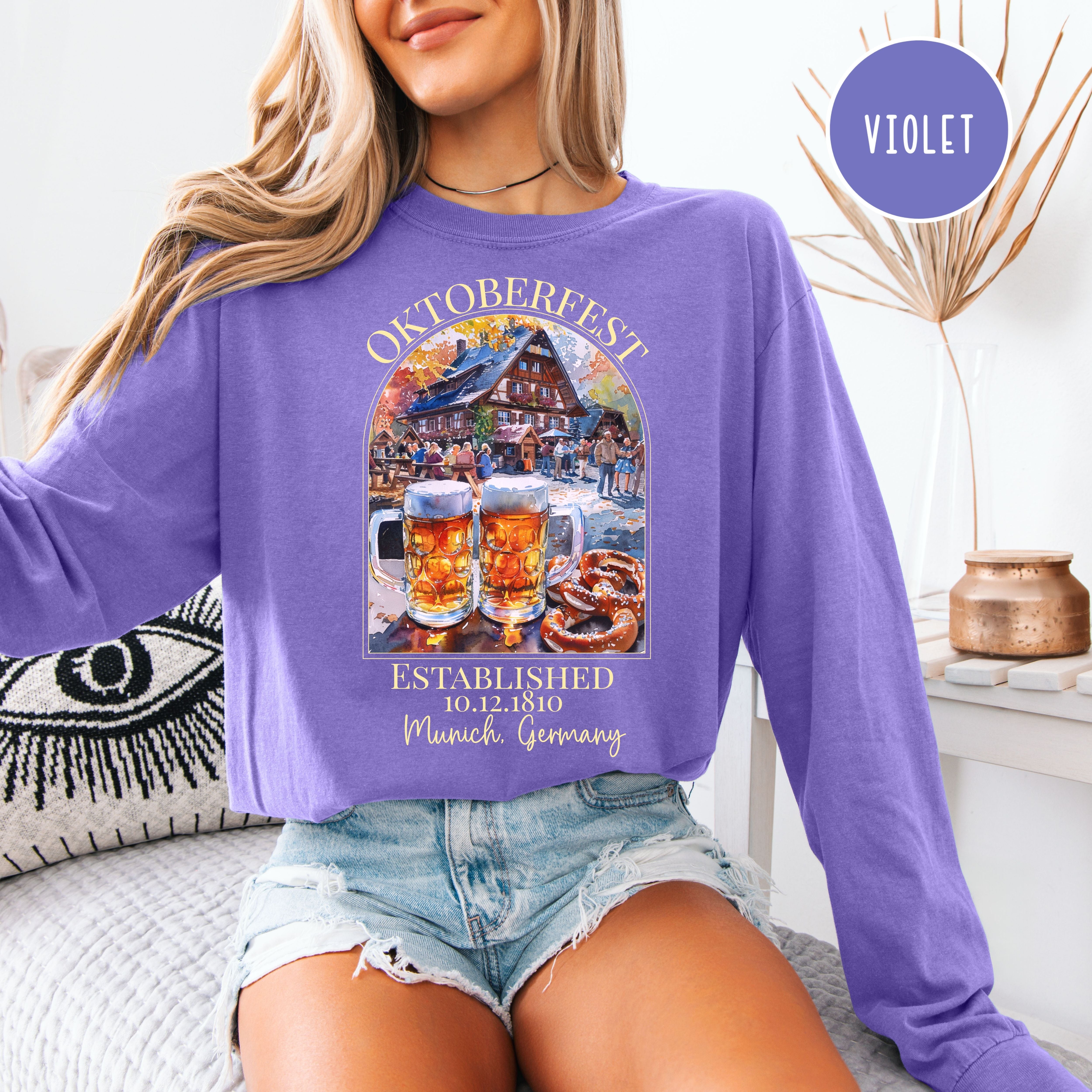 Oktoberfest Comfort Colors Adult Unisex Long Sleeve Tee
