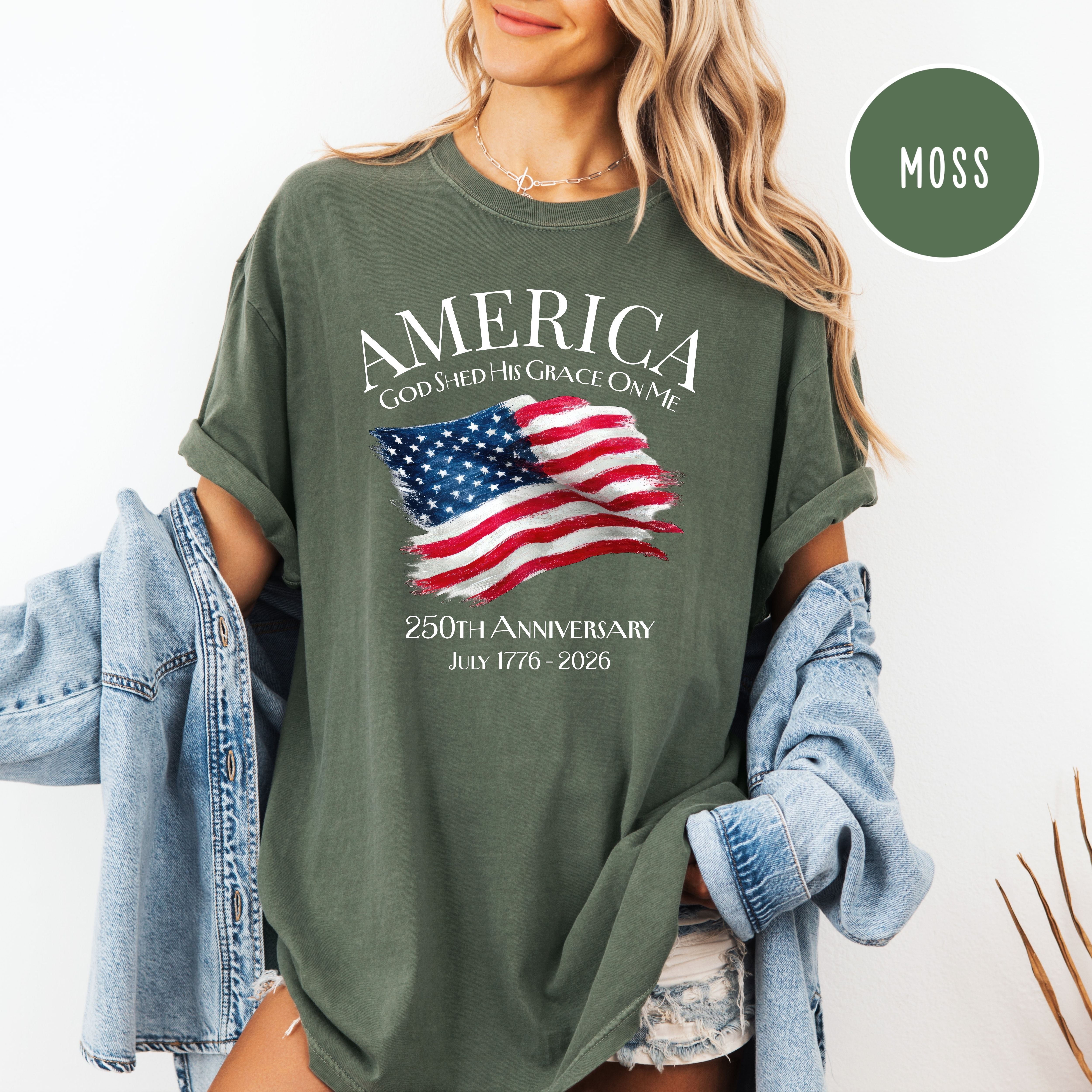 America 250th Anniversary Patriotic Unisex Comfort Colors T-Shirt, 4th of July Shirt, Fourth of July Shirt, USA Patriotic Shirt