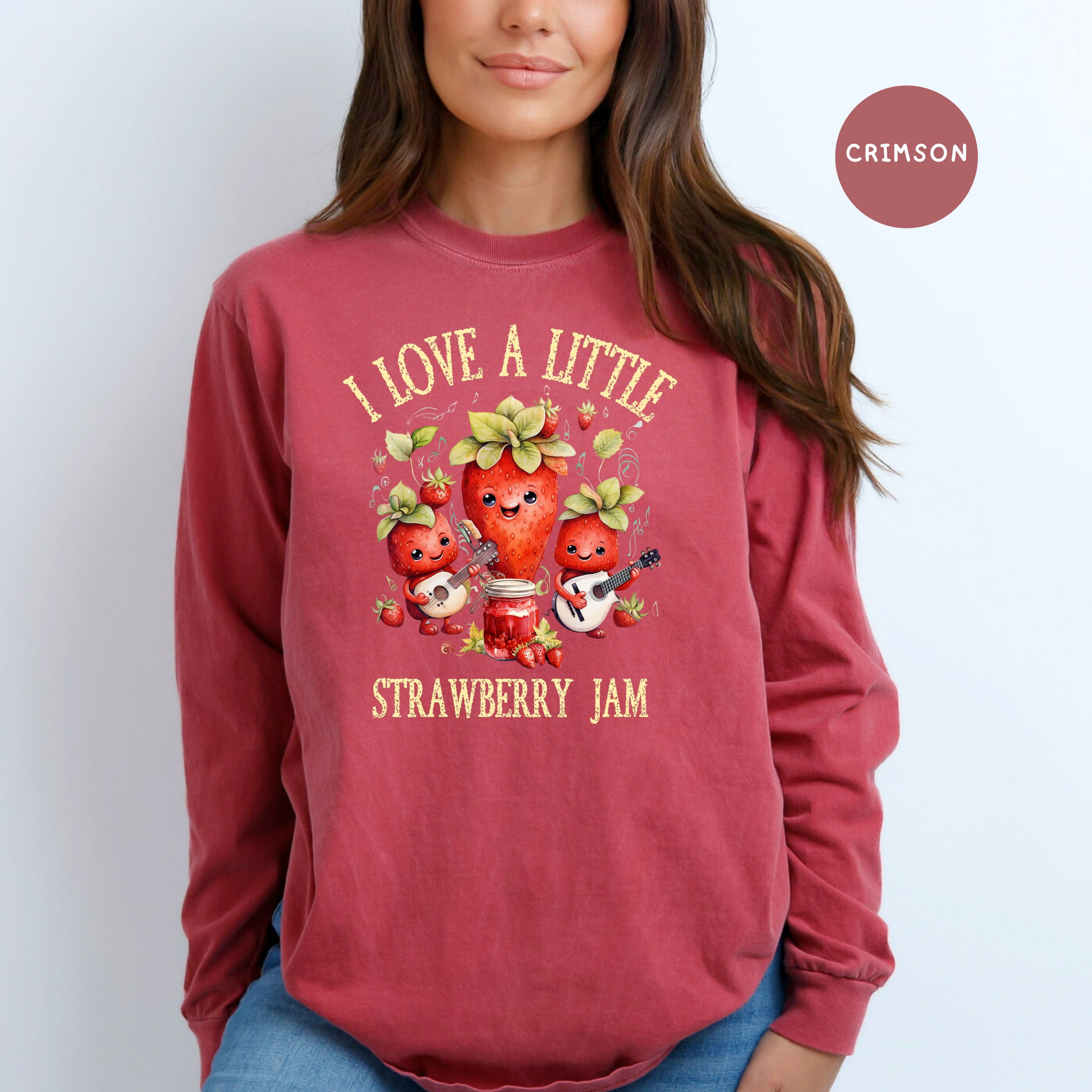 Funny Strawberries Comfort Colors® Long Sleeve Tee