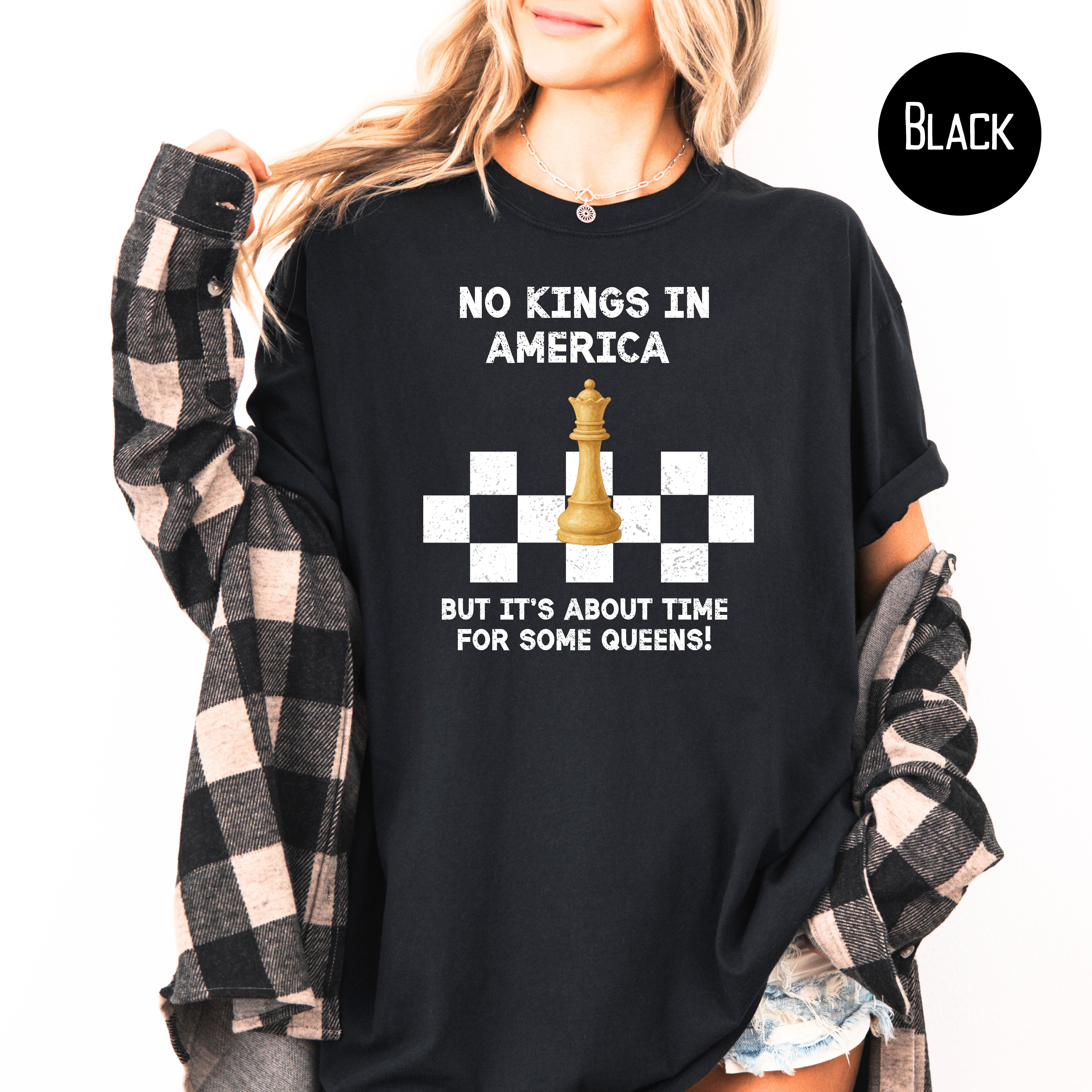 Chess Lover No Kings in America Anti-Trump Protest Comfort Colors Tee