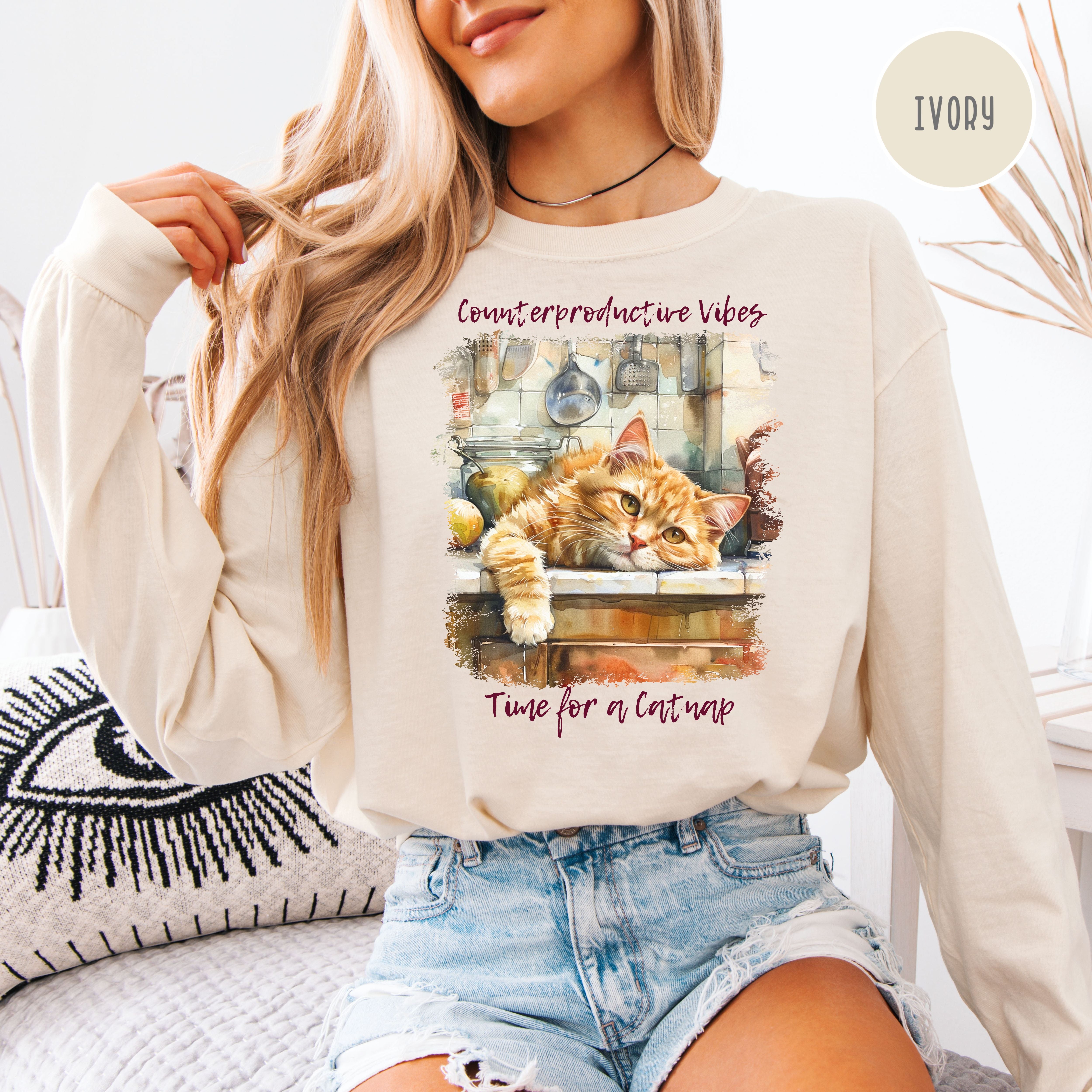 Cat Lover Comfort Colors Unisex Long Sleeve T-Shirt