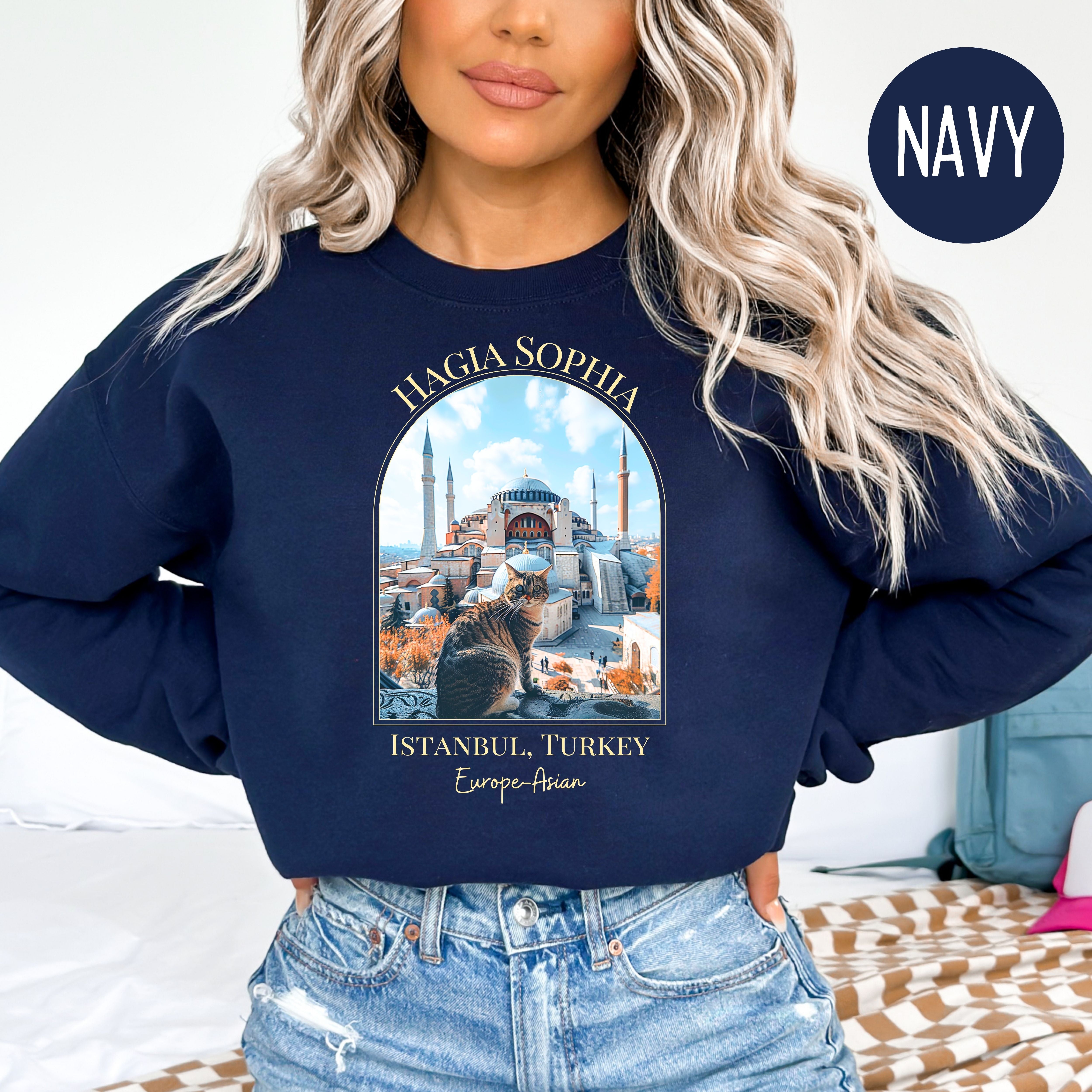 Istanbul Turkey Hagia Sophia Cat Sweatshirt