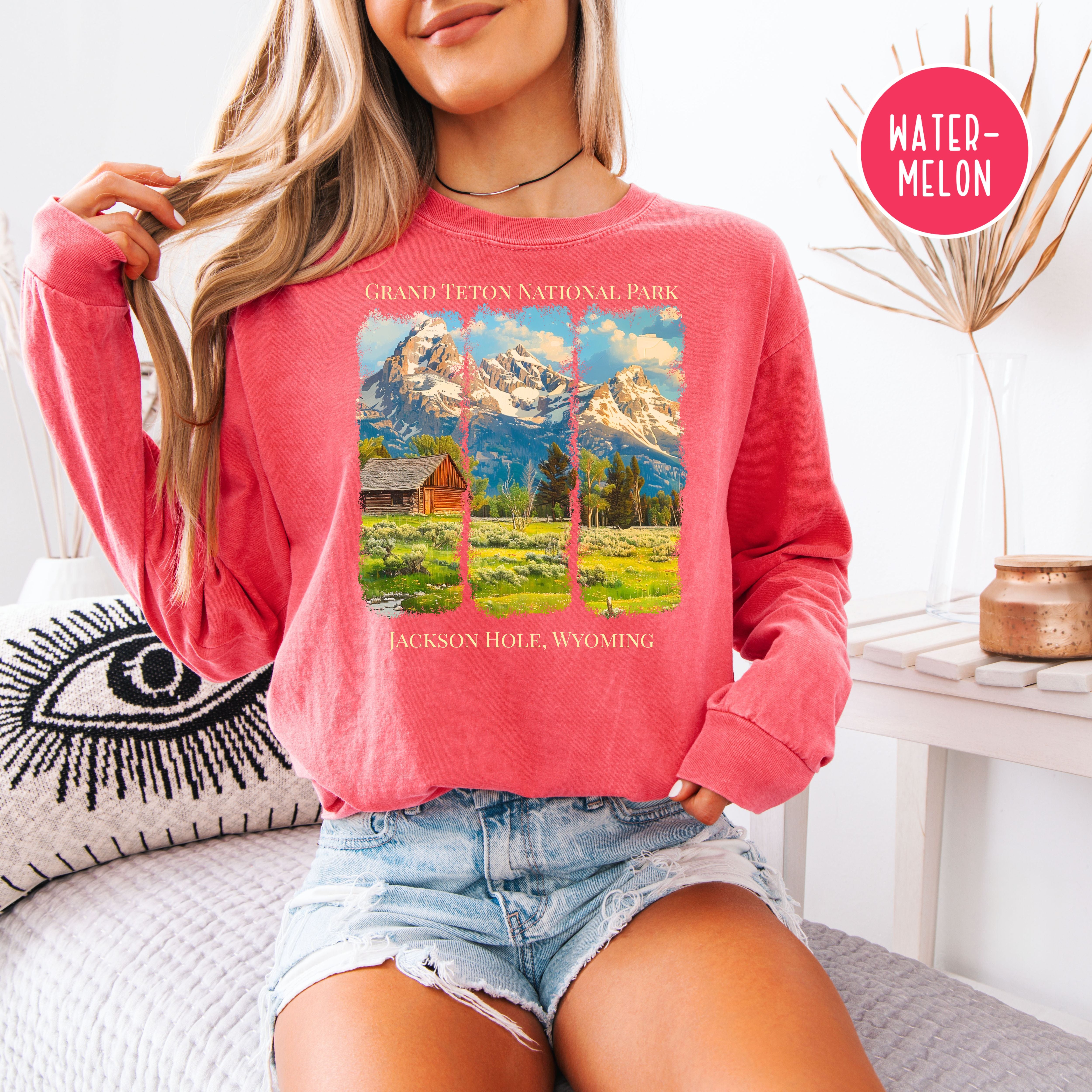 Grand Teton National Park Long Sleeve Comfort Colors Tee