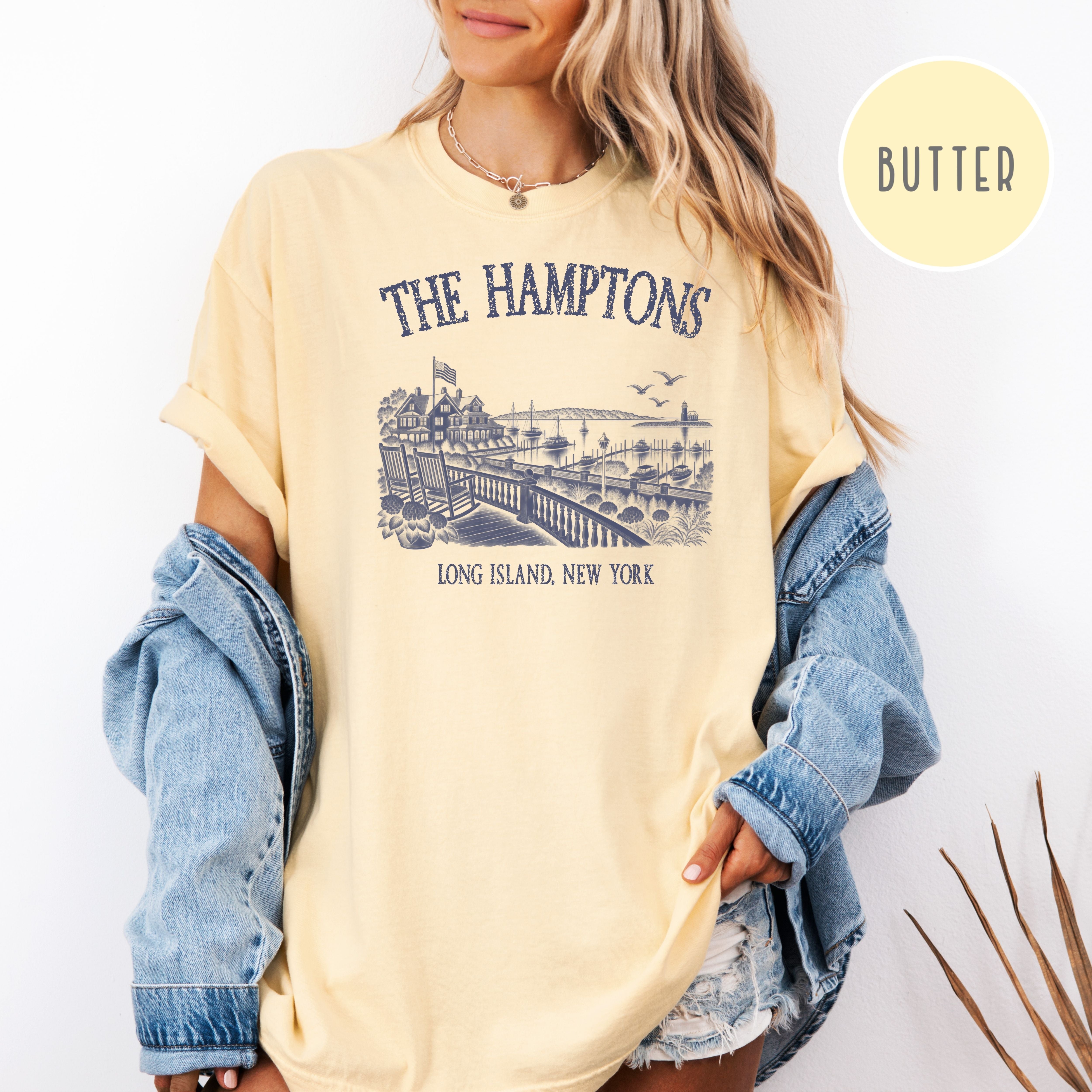 The Hamptons New York Comfort Colors T-Shirt, Hamptons Vacation Gift, Hamptons Gift Shirt, Hamptons Summer, New York Gift, Hamptons Shirt