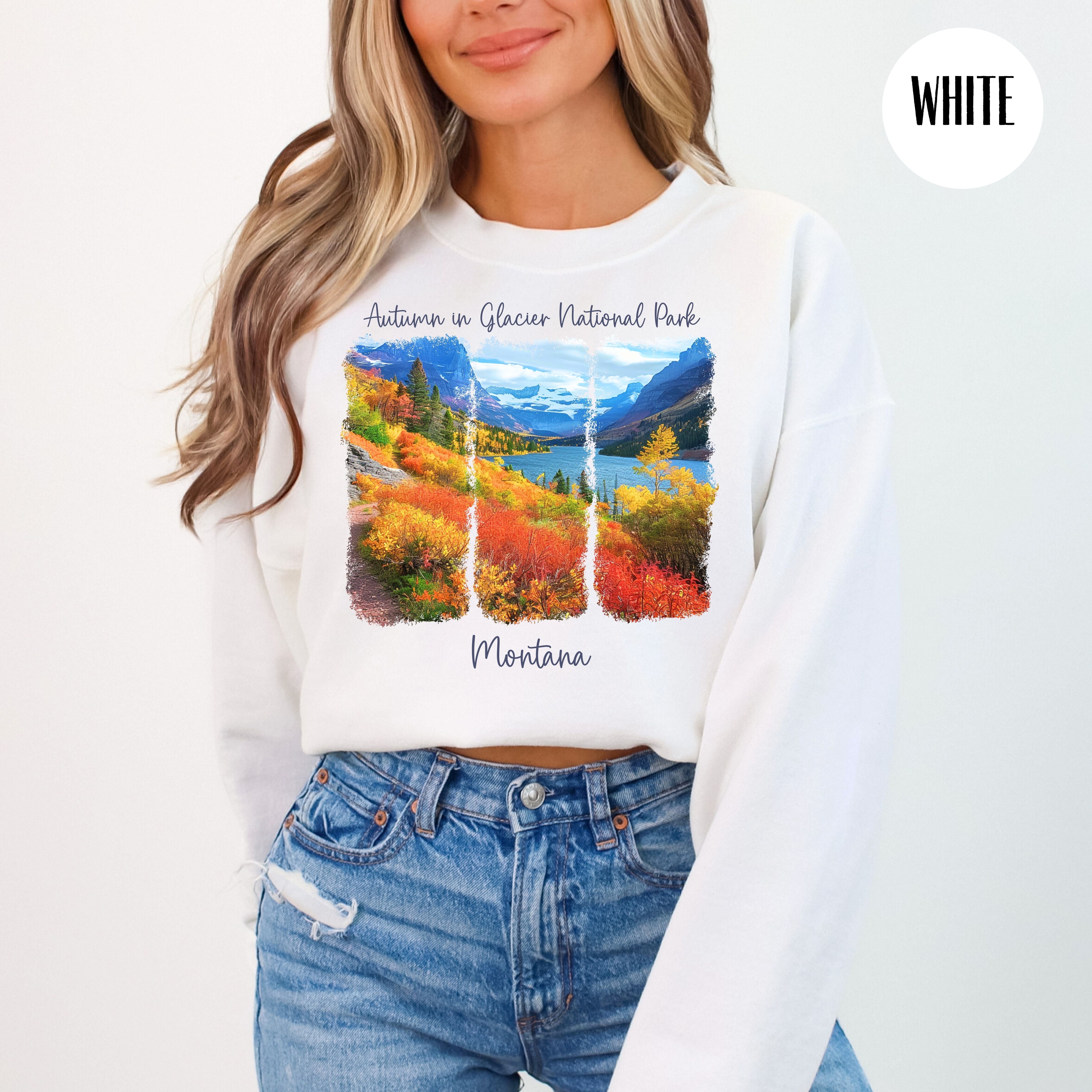 Autumn in Glacier National Park Adult Unisex Sweatshirt