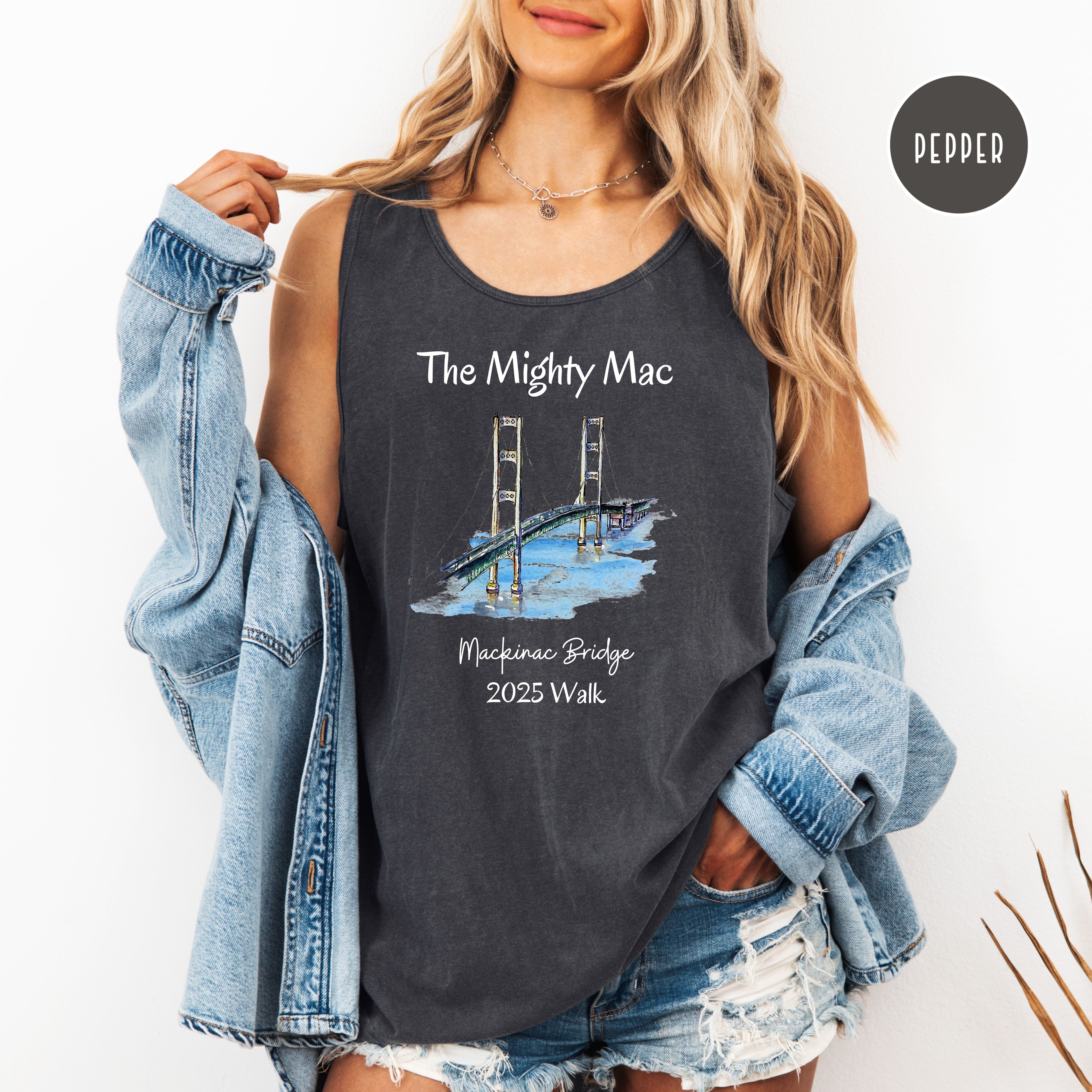 The Mackinac Bridge Labor Day Walk 2025 Comfort Color Adult Unisex Tank Top