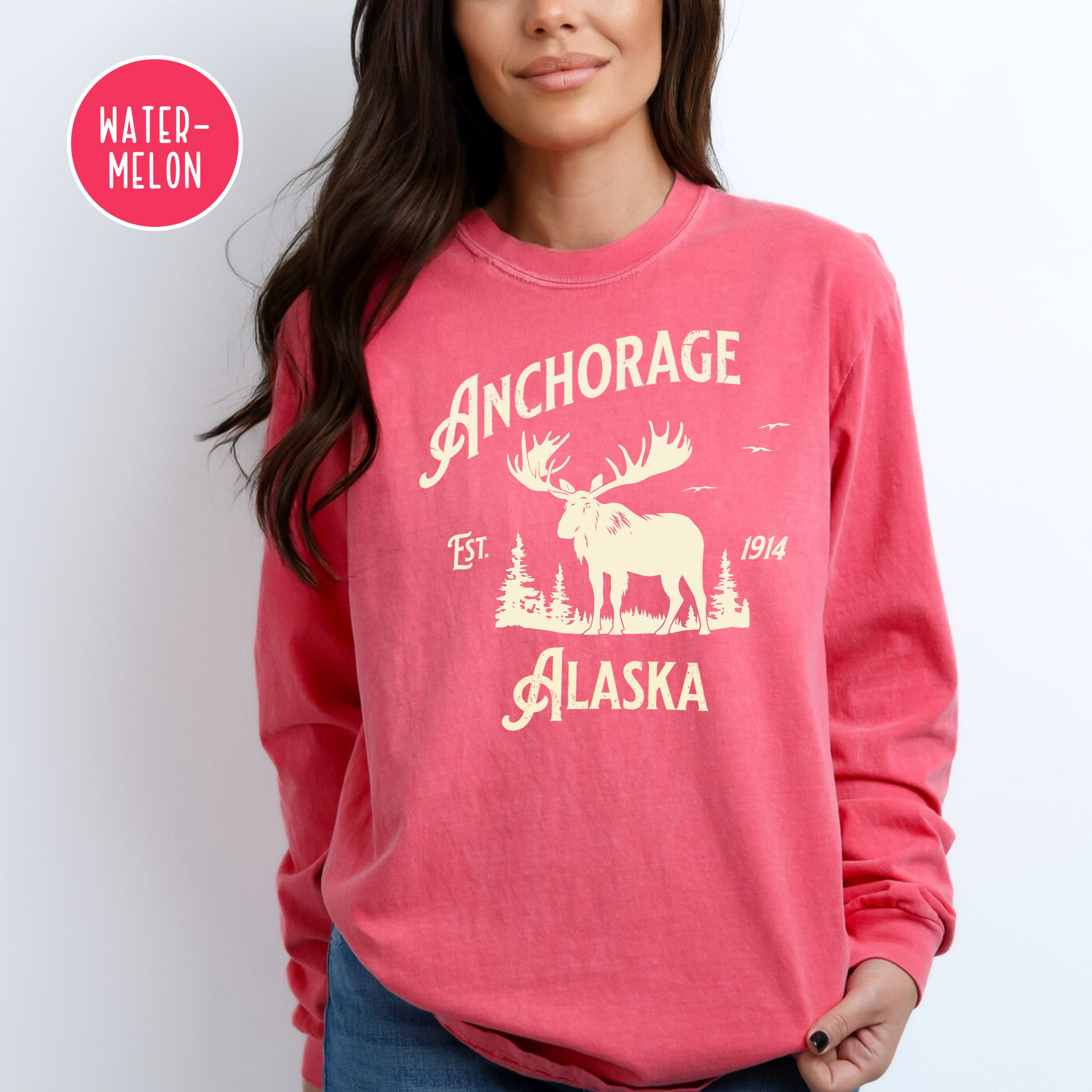 Anchorage Alaska Comfort Colors® Long Sleeve Tee