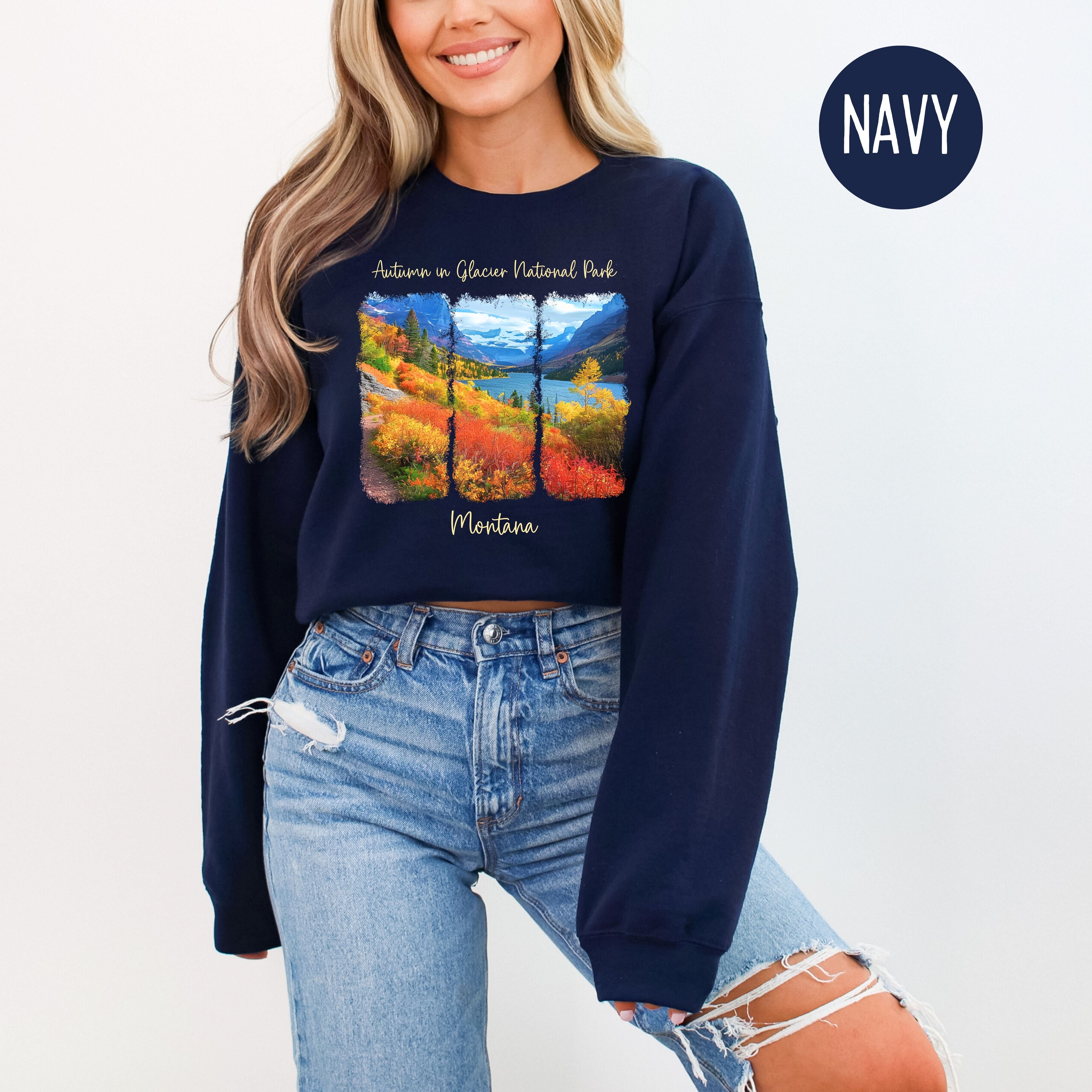 Autumn in Glacier National Park Adult Unisex Sweatshirt