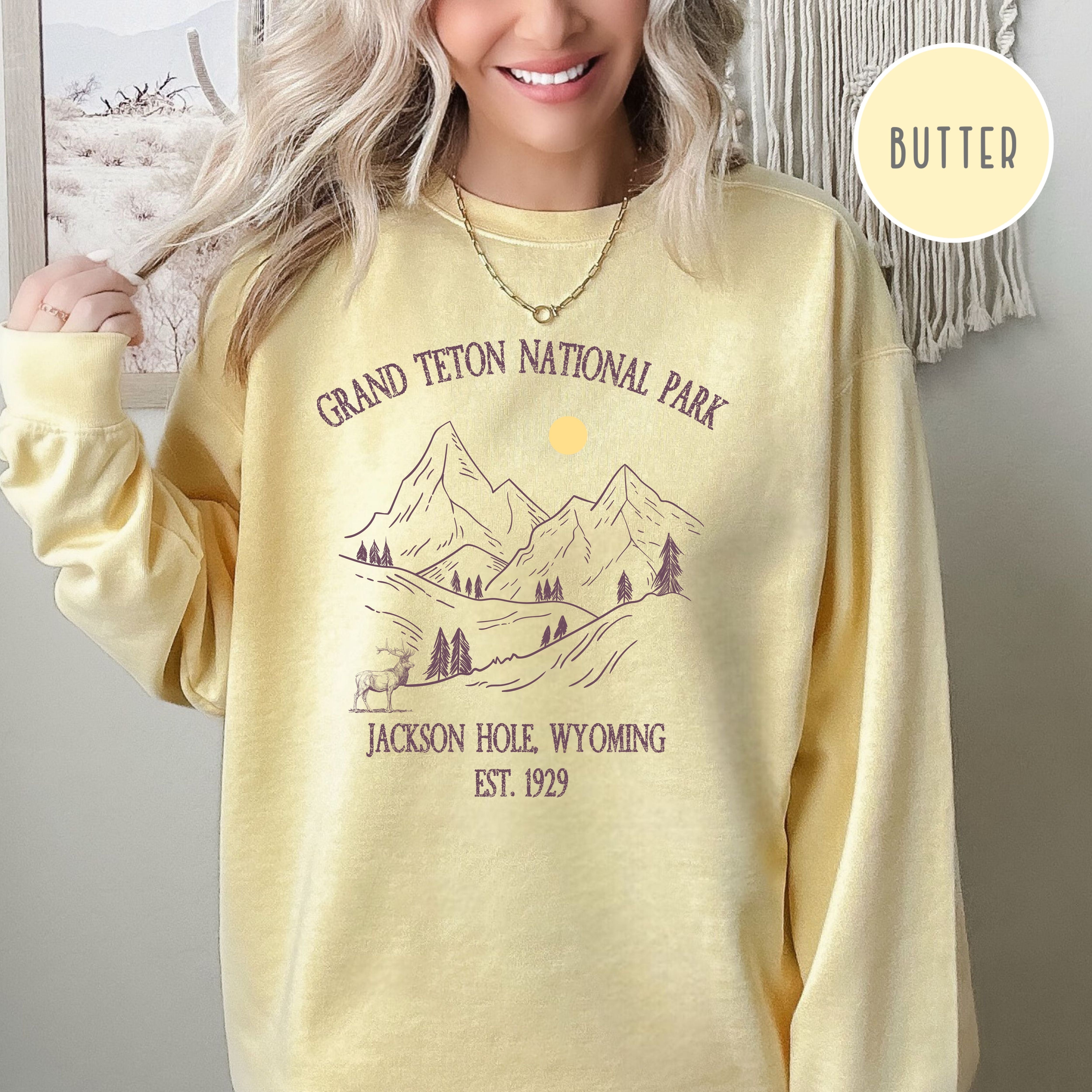 Grand Teton National Park Jackson Hole Wyoming Comfort Colors® Sweatshirt