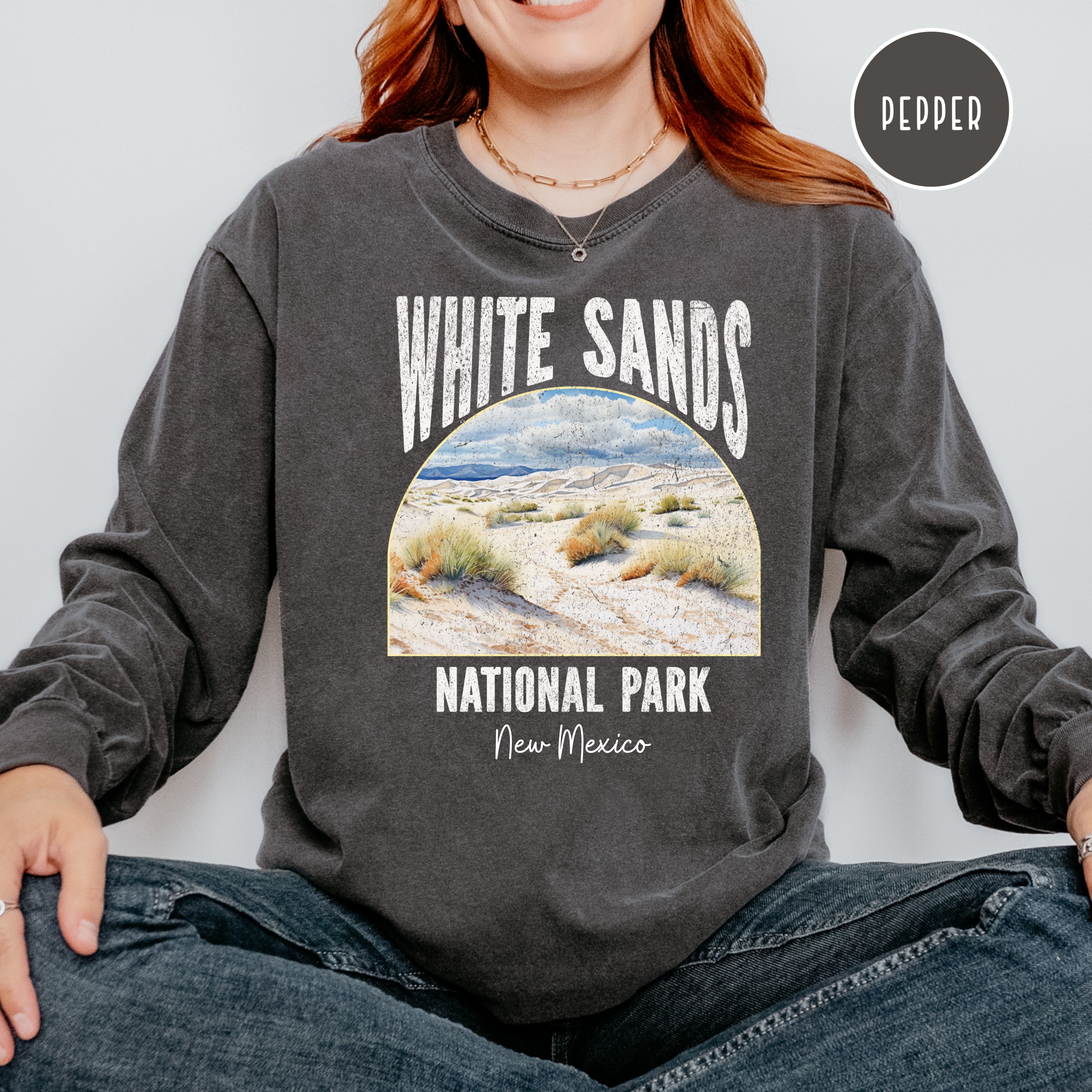 White Sands National Park New Mexico Comfort Colors® Long Sleeve Tee