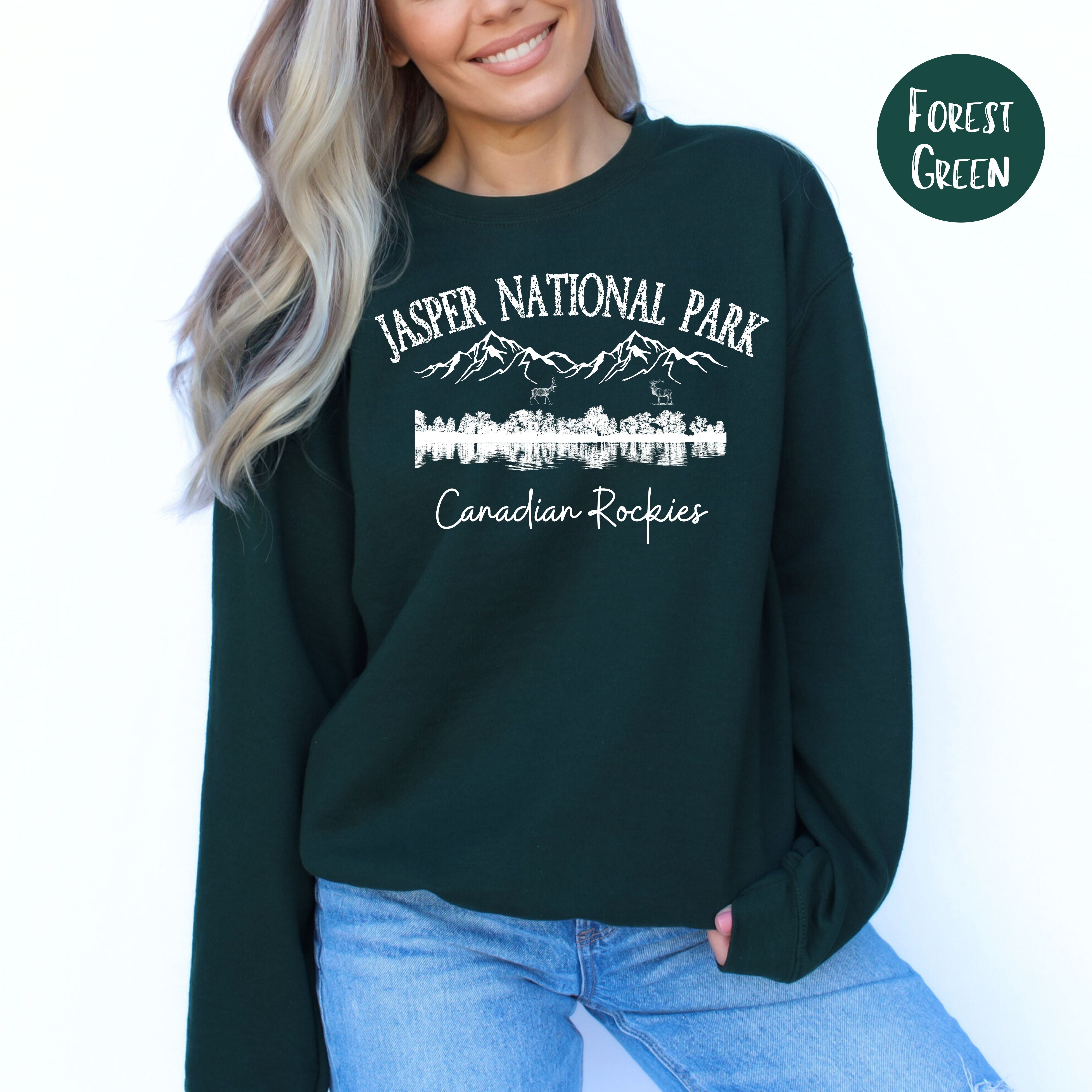Jasper National Park Canadian Rockies Grunge Style Sweatshirt