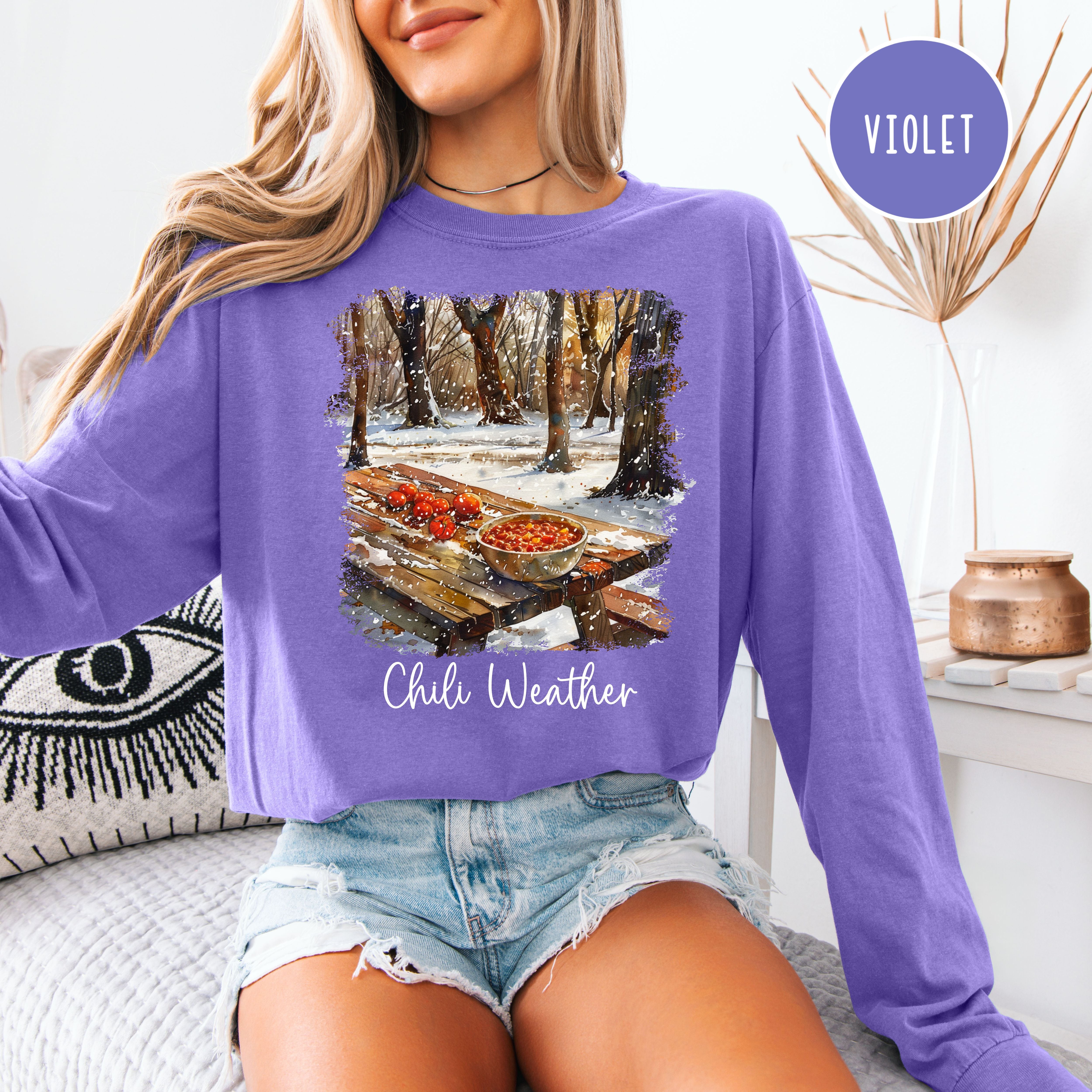Chili Weather Comfort Colors Long Sleeve T-Shirt
