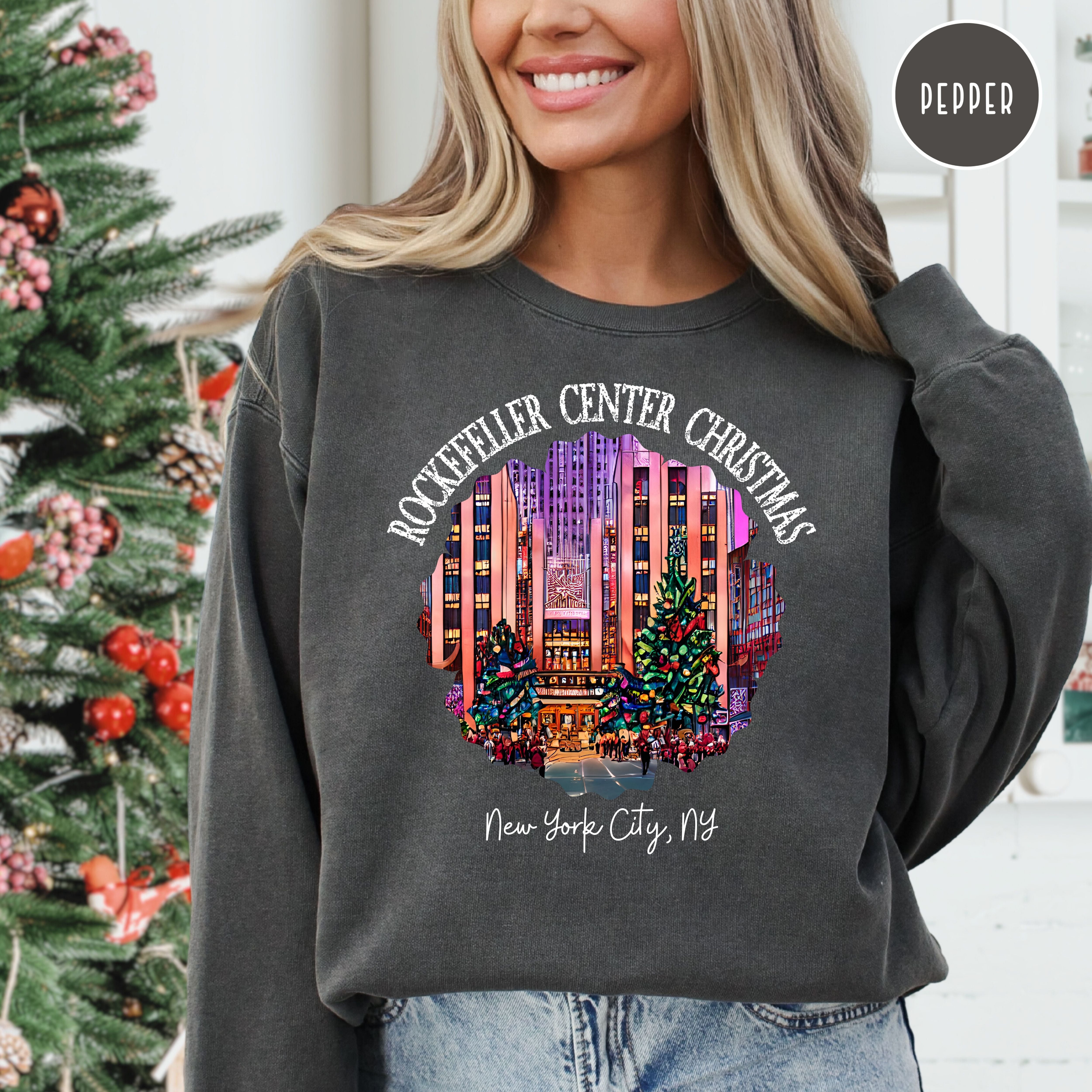 Christmas at Rockefeller Center New York City Comfort Colors® Sweatshirt