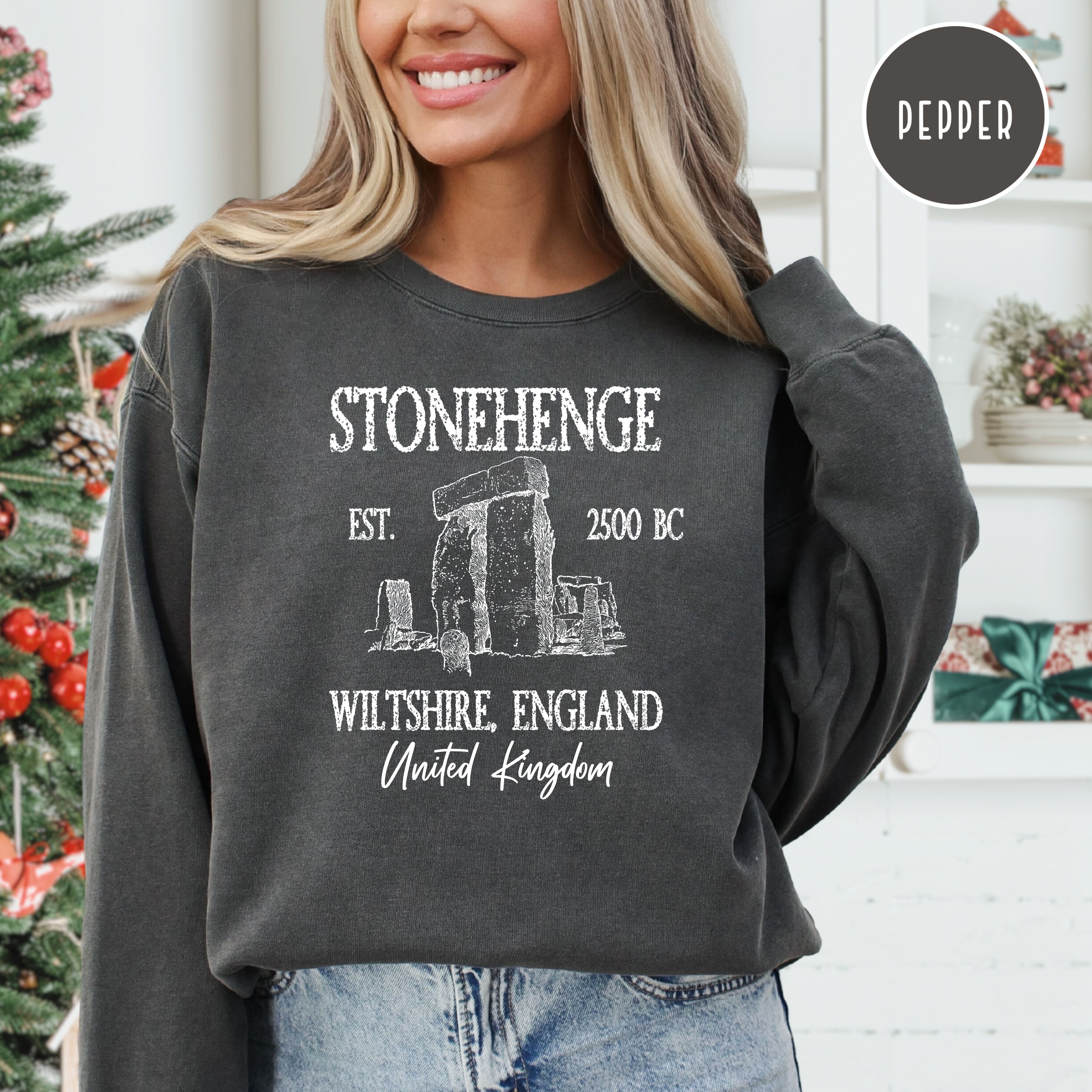 Stonehenge England Grunge Comfort Colors® Sweatshirt