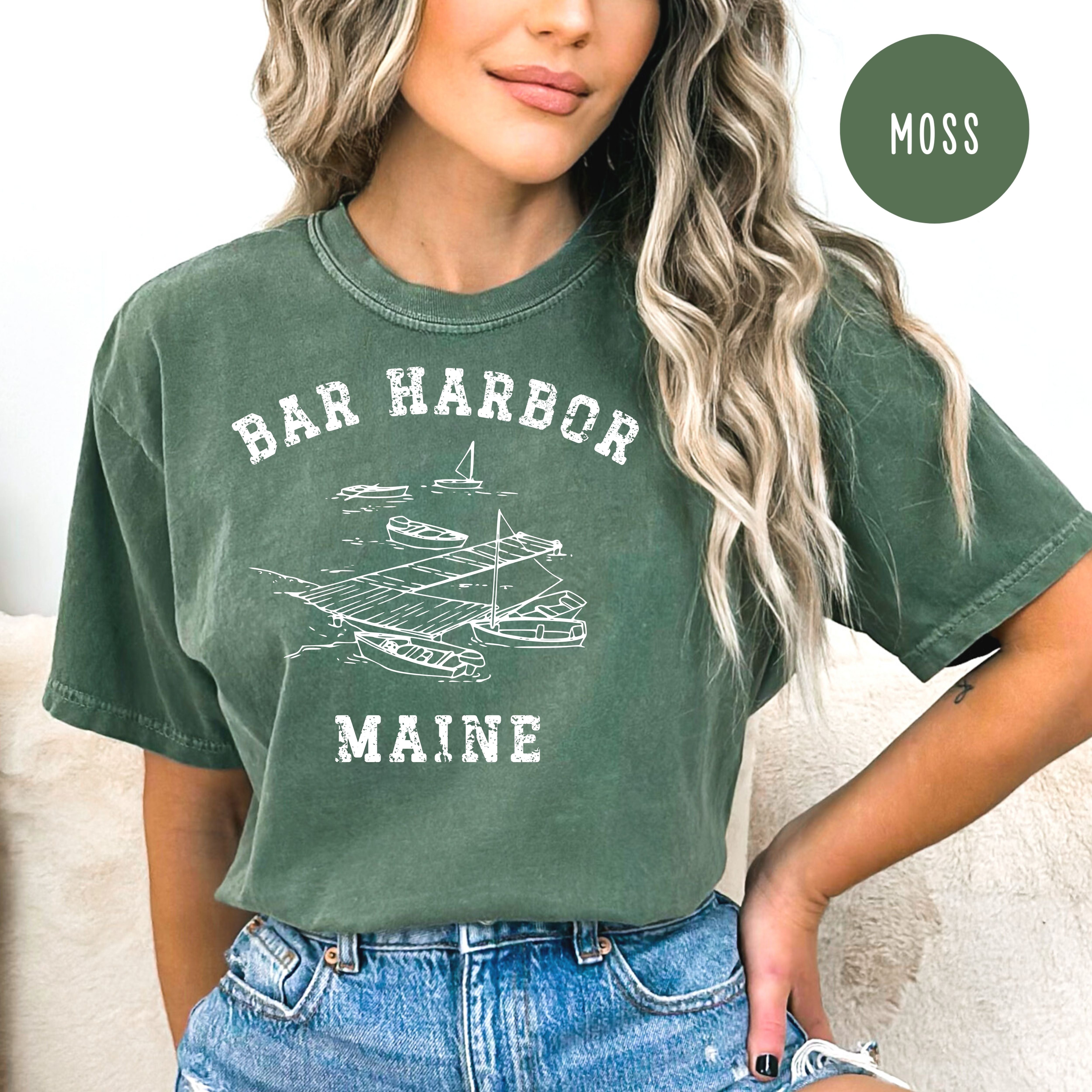 Bar Harbor Maine Grunge Style Comfort Colors® Tee
