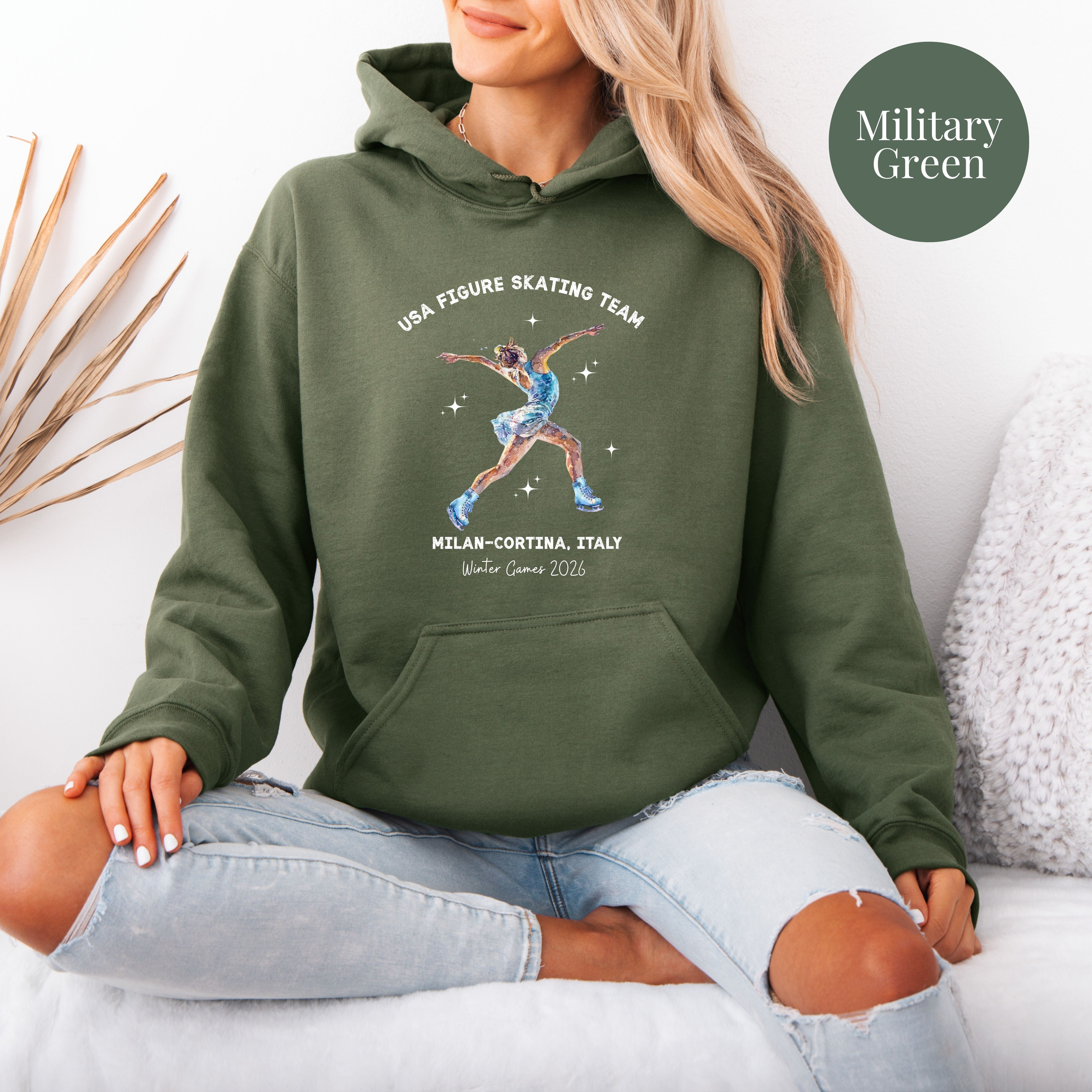 Milano Cortina 2026 USA Figure Skating Team Pullover Hoodie