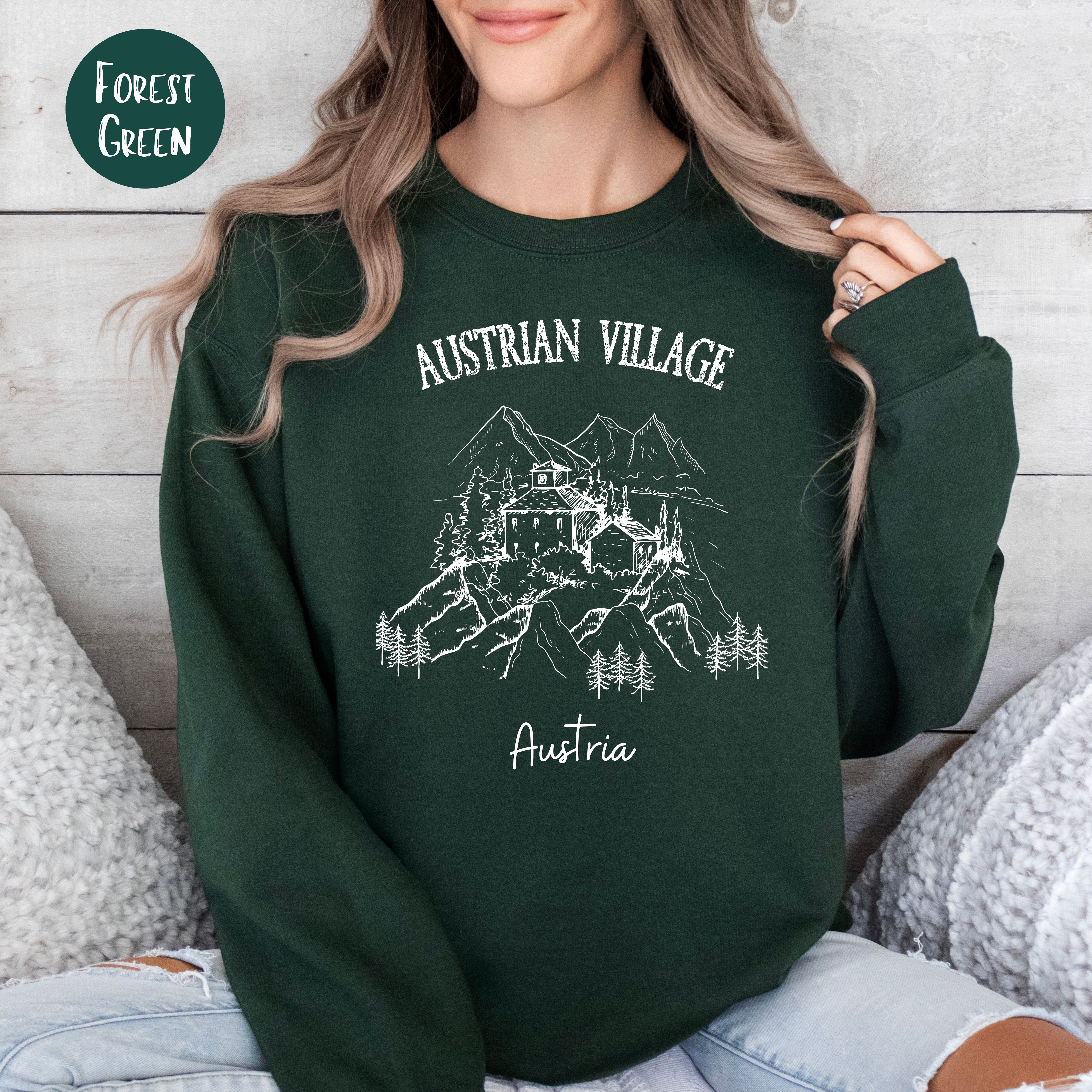 Austrian Village Grunge Style Sweatshirt