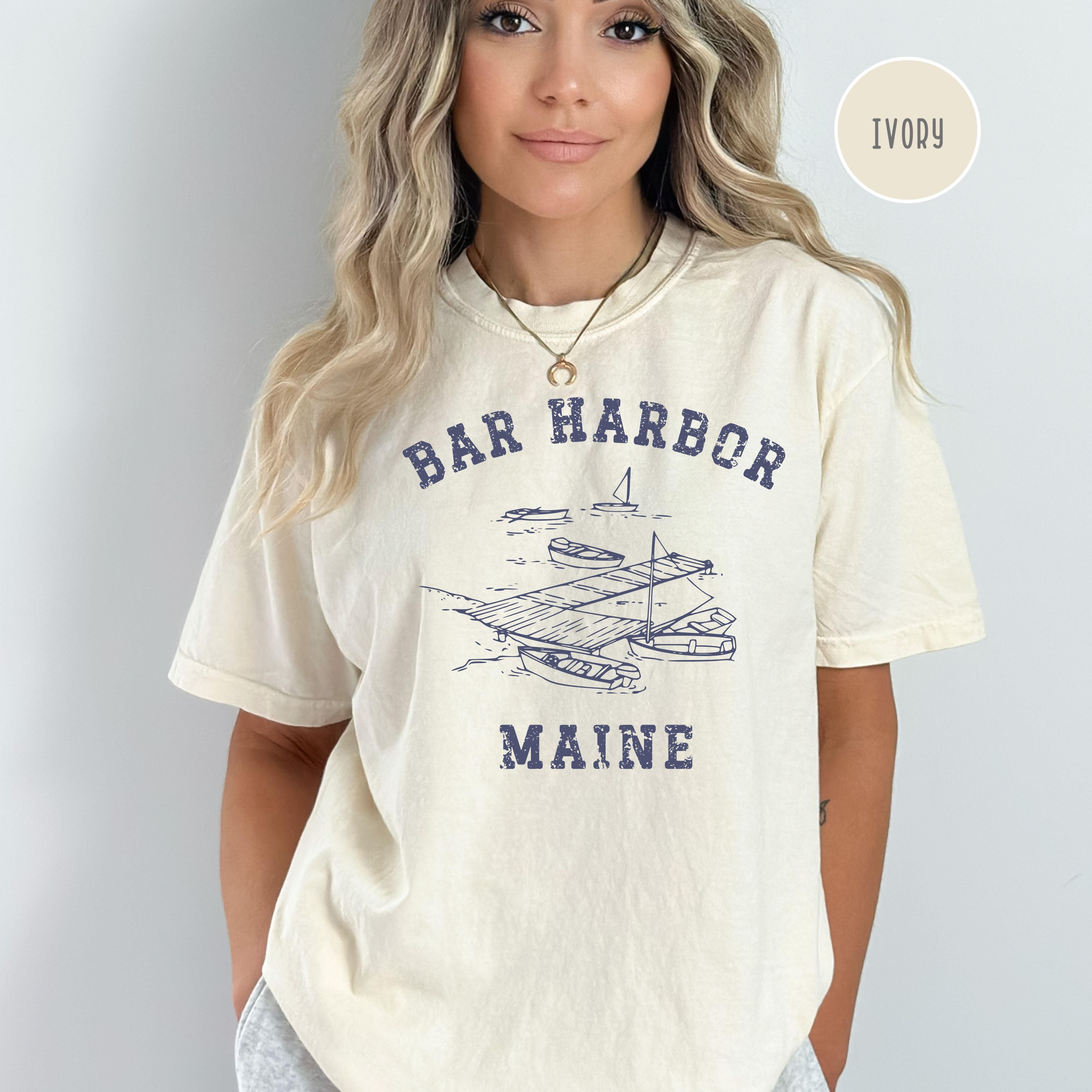 Bar Harbor Maine Grunge Style Comfort Colors® Tee