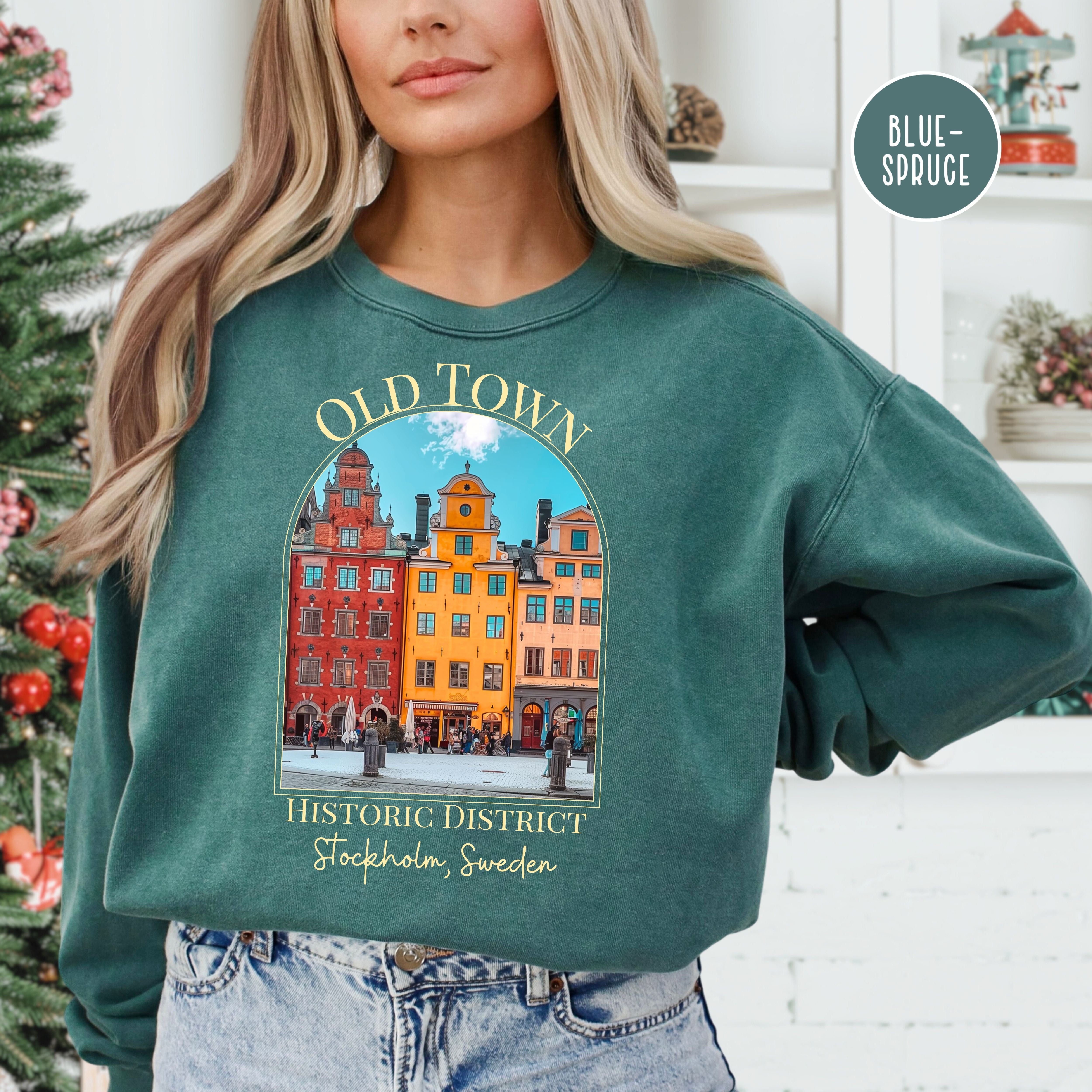 Old Town Stockholm Sweden Comfort Colors® Sweatshirt