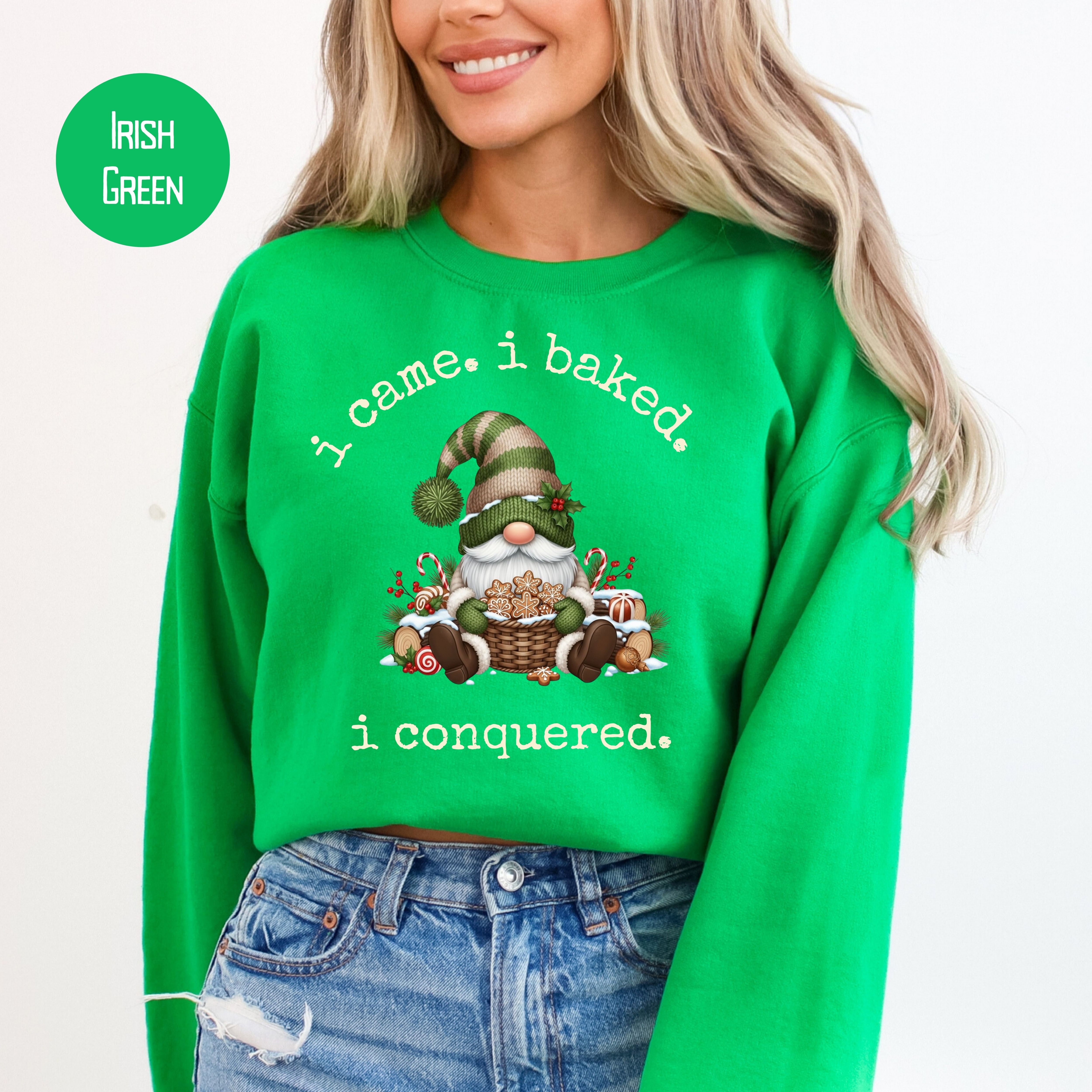 Gnome Lover Unisex Christmas Gift Sweatshirt for Baker