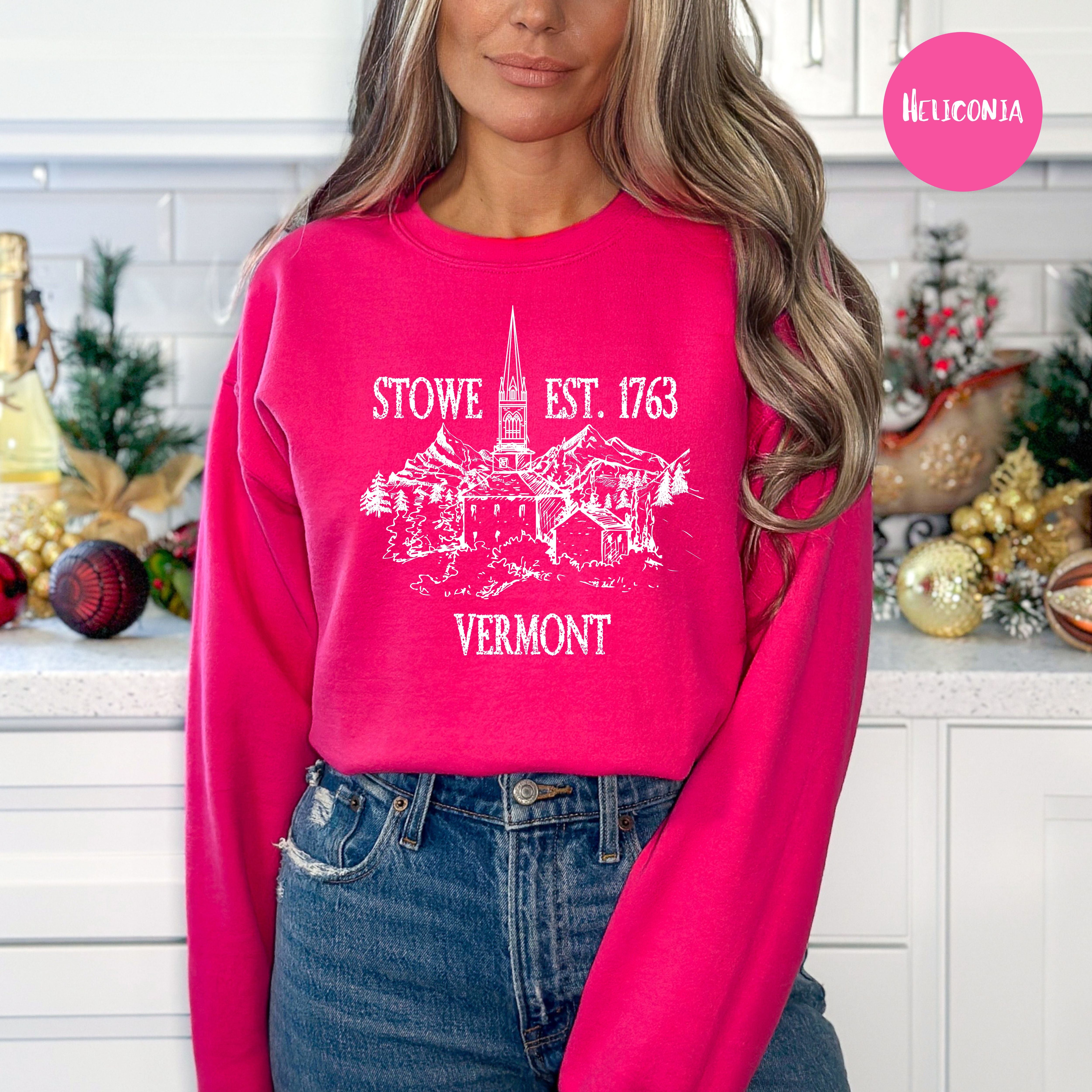 Stowe Vermont Grunge Style Winter Sweatshirt