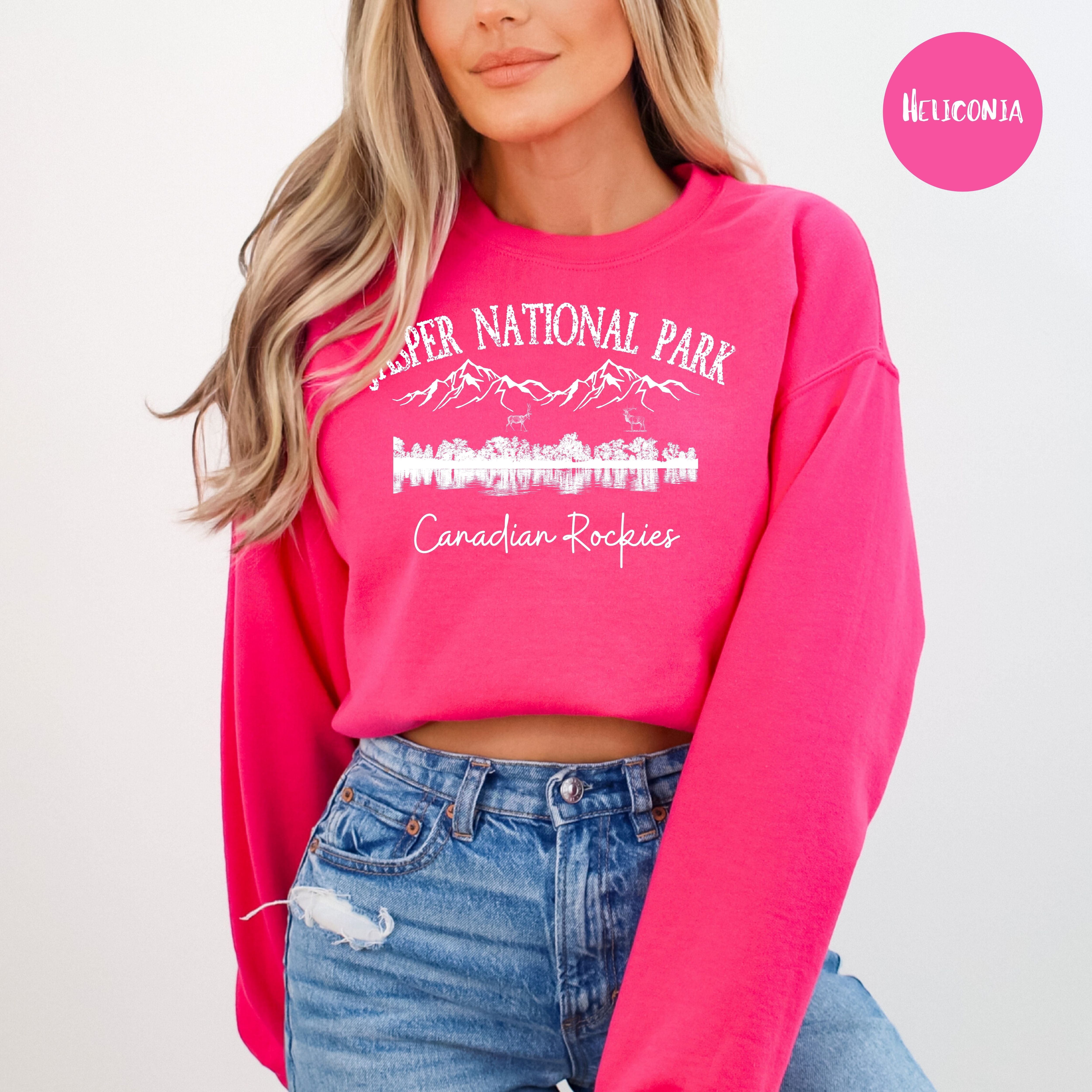 Jasper National Park Canadian Rockies Grunge Style Sweatshirt