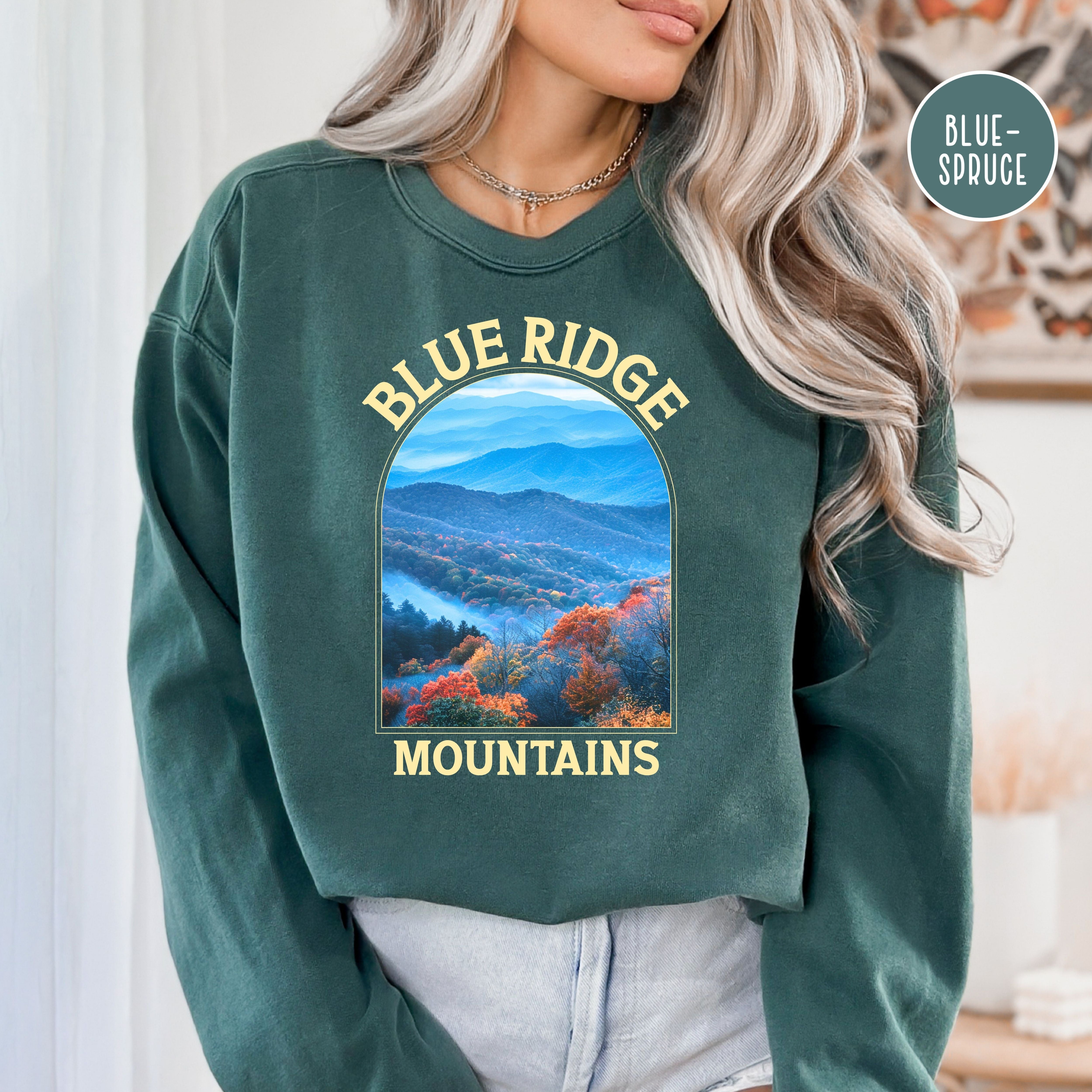 Blue Ridge Mountains Comfort Colors Sweatshirt, Mountain Lover Gift Sweatshirt