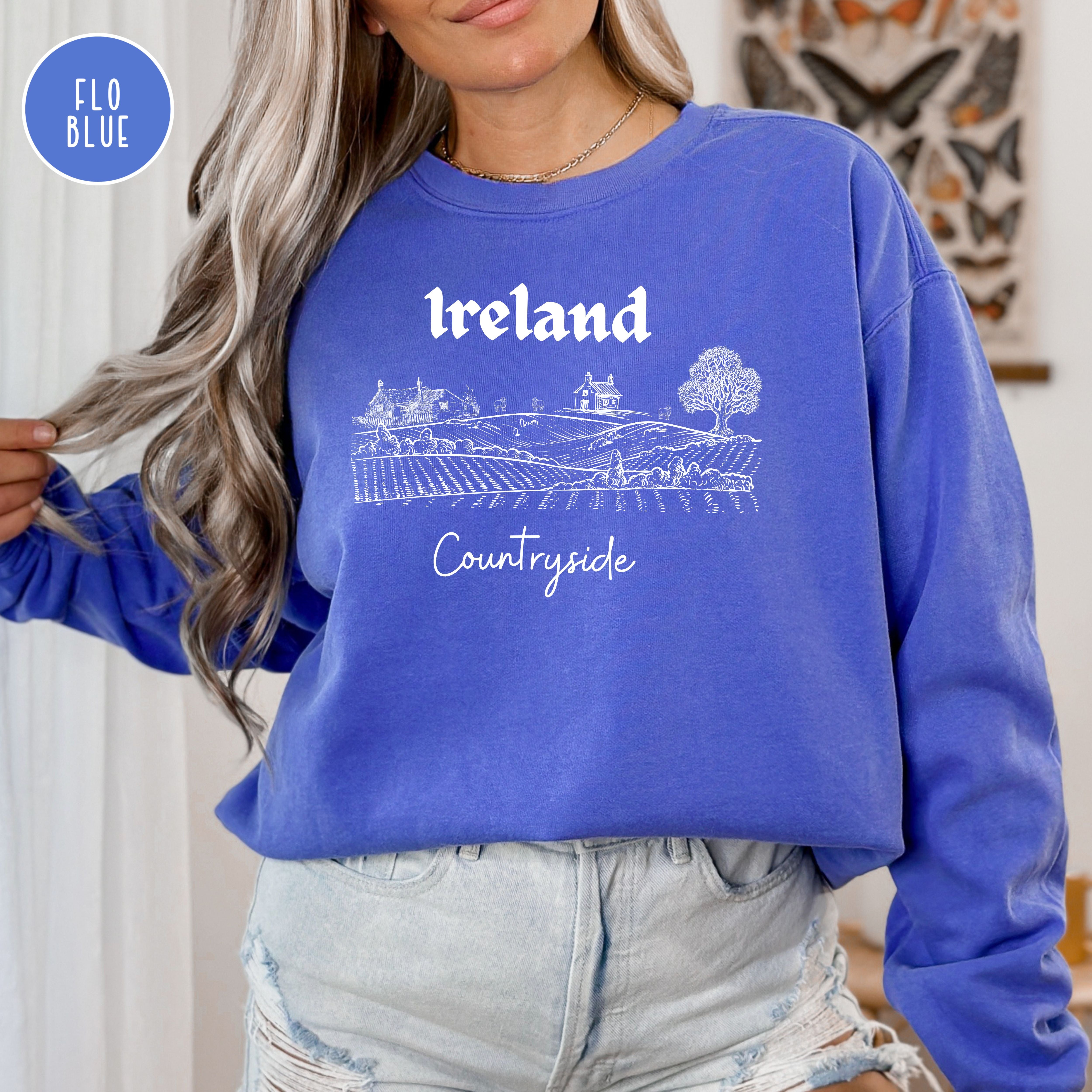 Ireland, Irish Countryside Comfort Colors® Sweatshirt