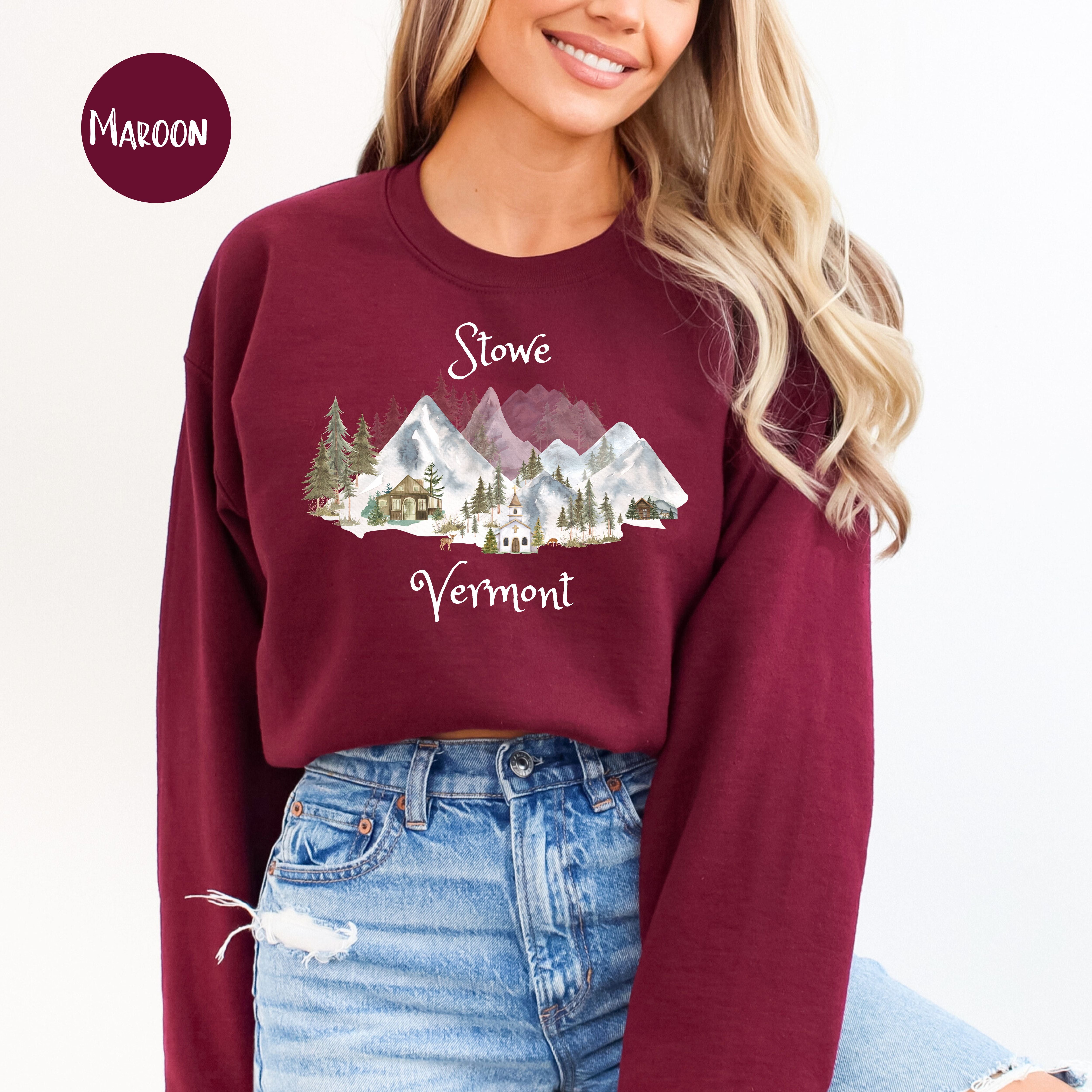 Stowe Vermont Unisex Vacation Gift Sweatshirt