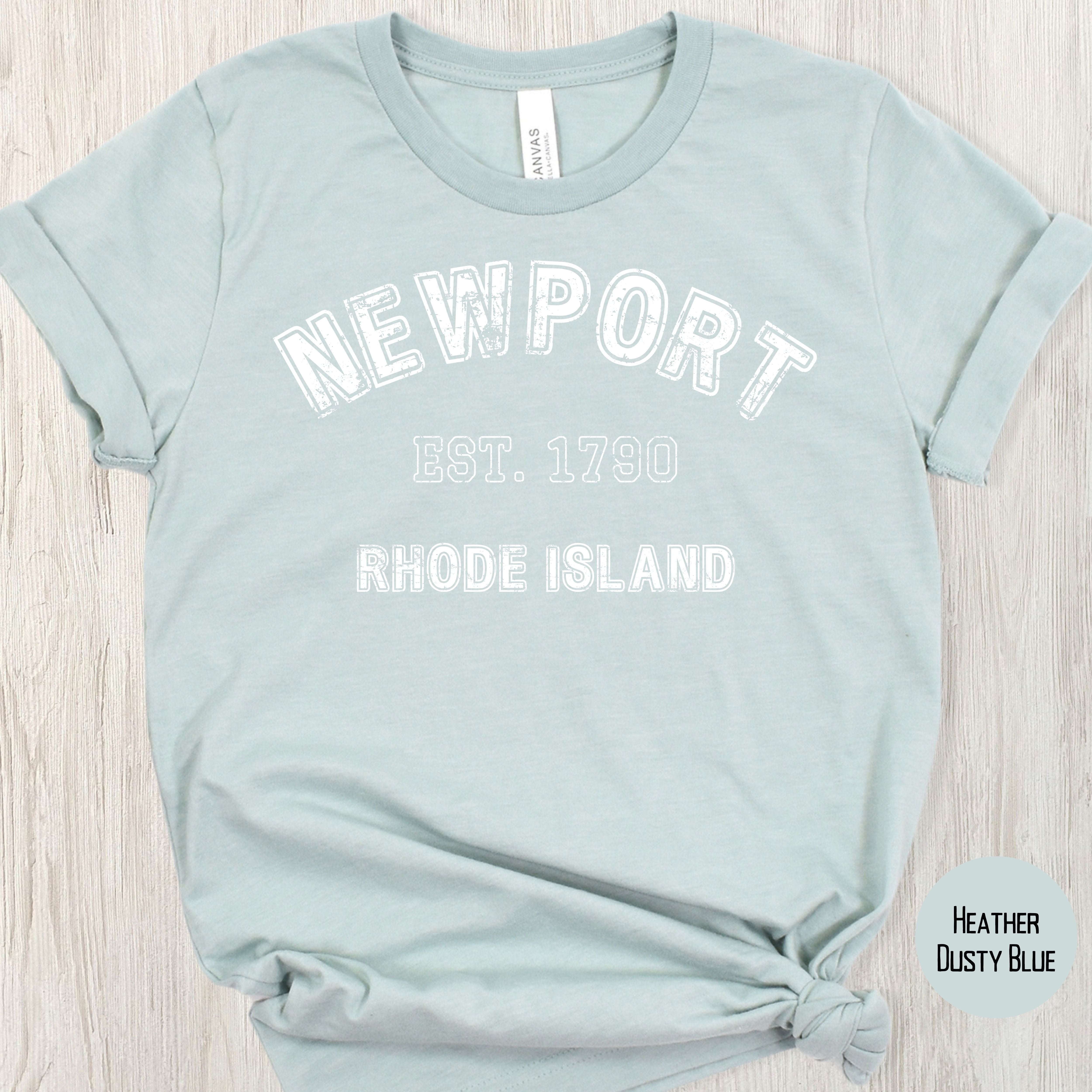 Newport Rhode Island Grunge Style Adult Unisex Tee