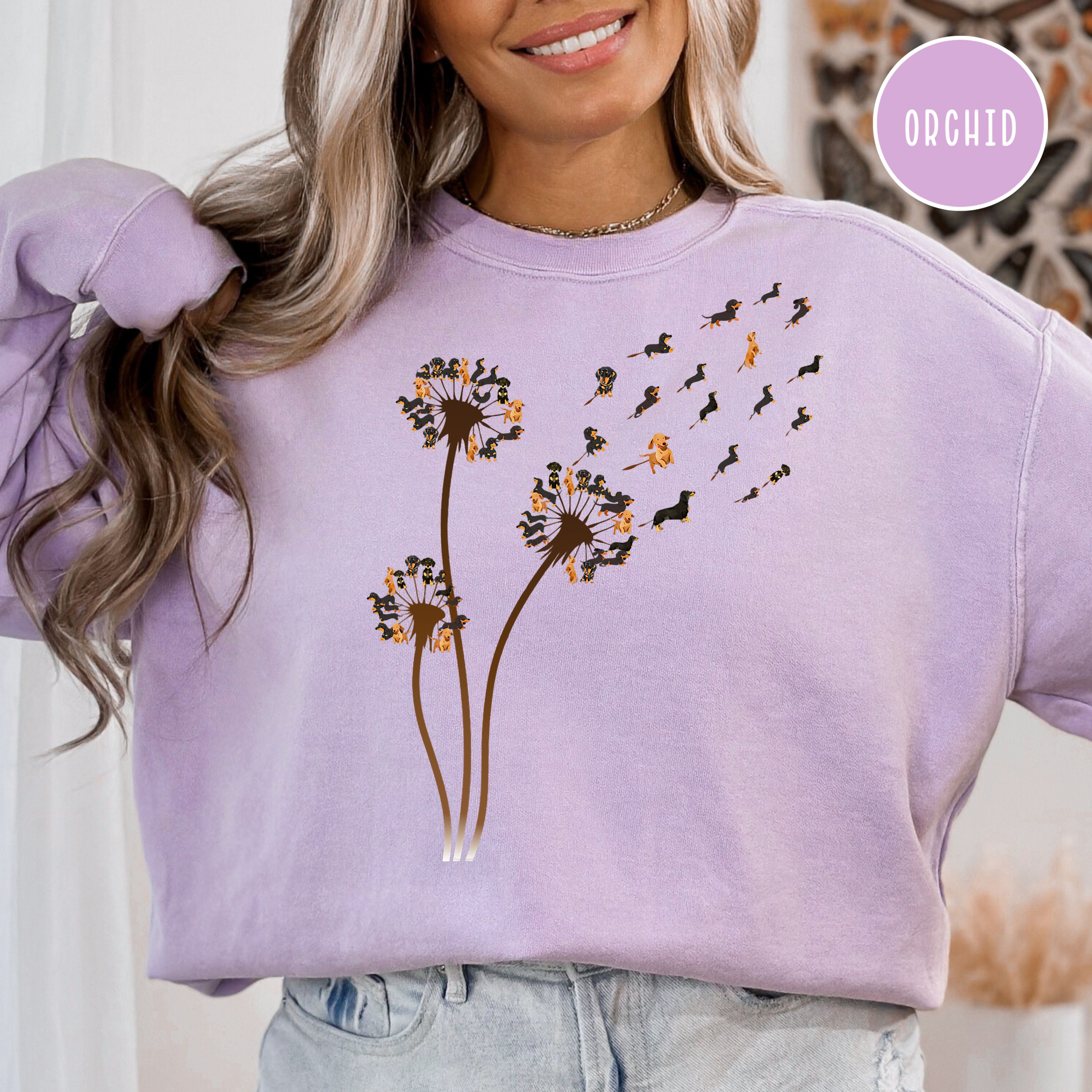 Doxie Dandelion Comfort Colors® Sweatshirt