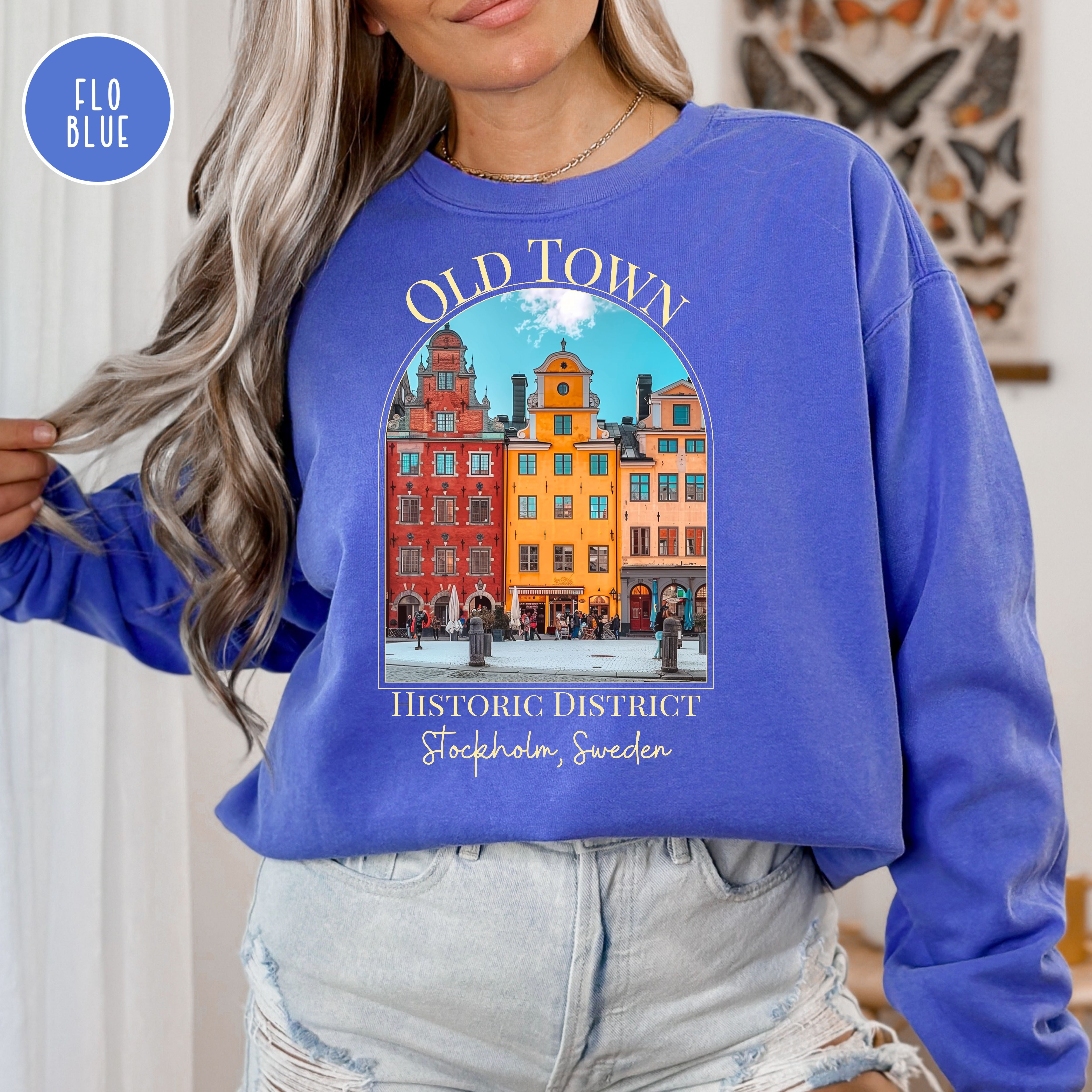 Old Town Stockholm Sweden Comfort Colors® Sweatshirt