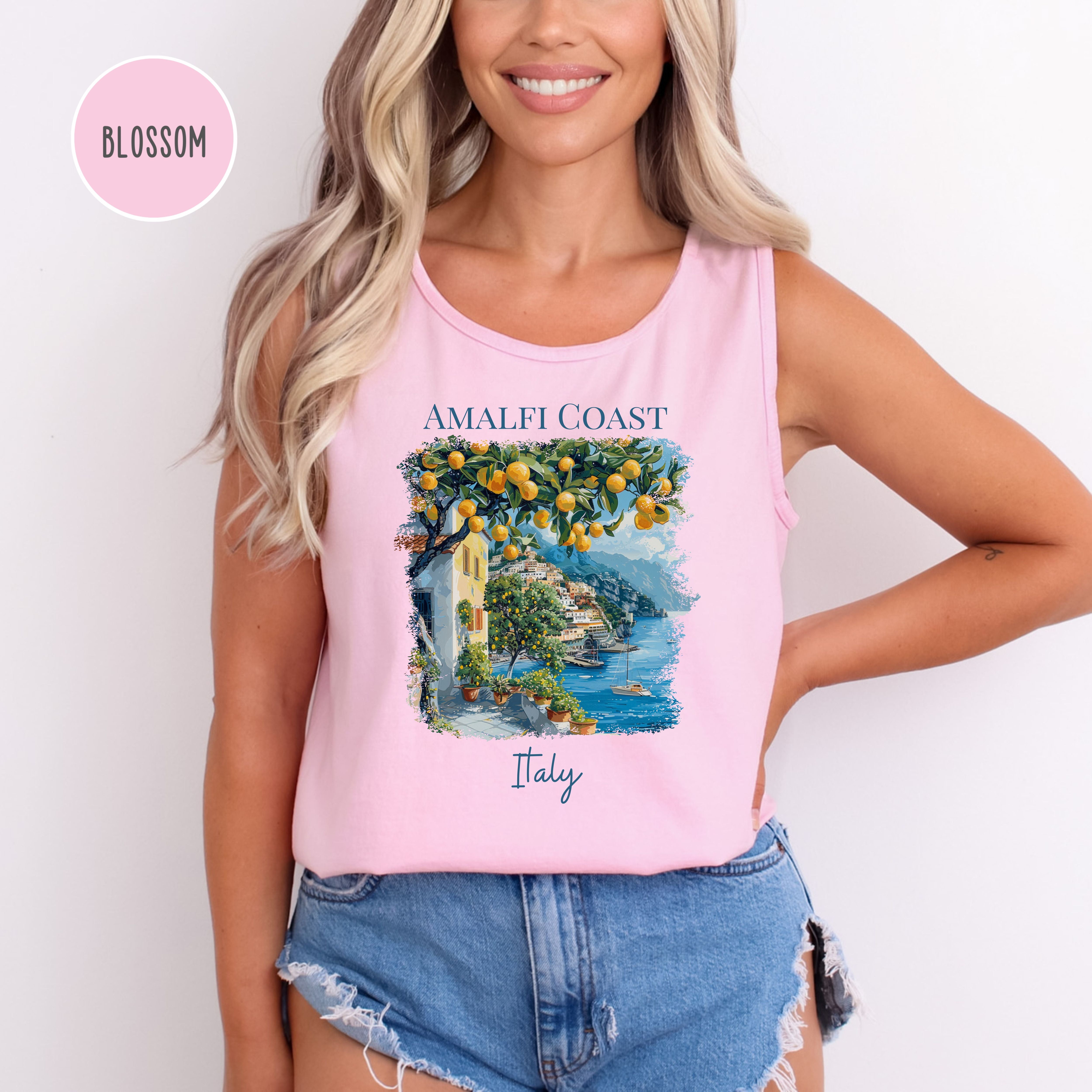 Amalfi Coast Italy Lover Comfort Colors Vacation Tank Top