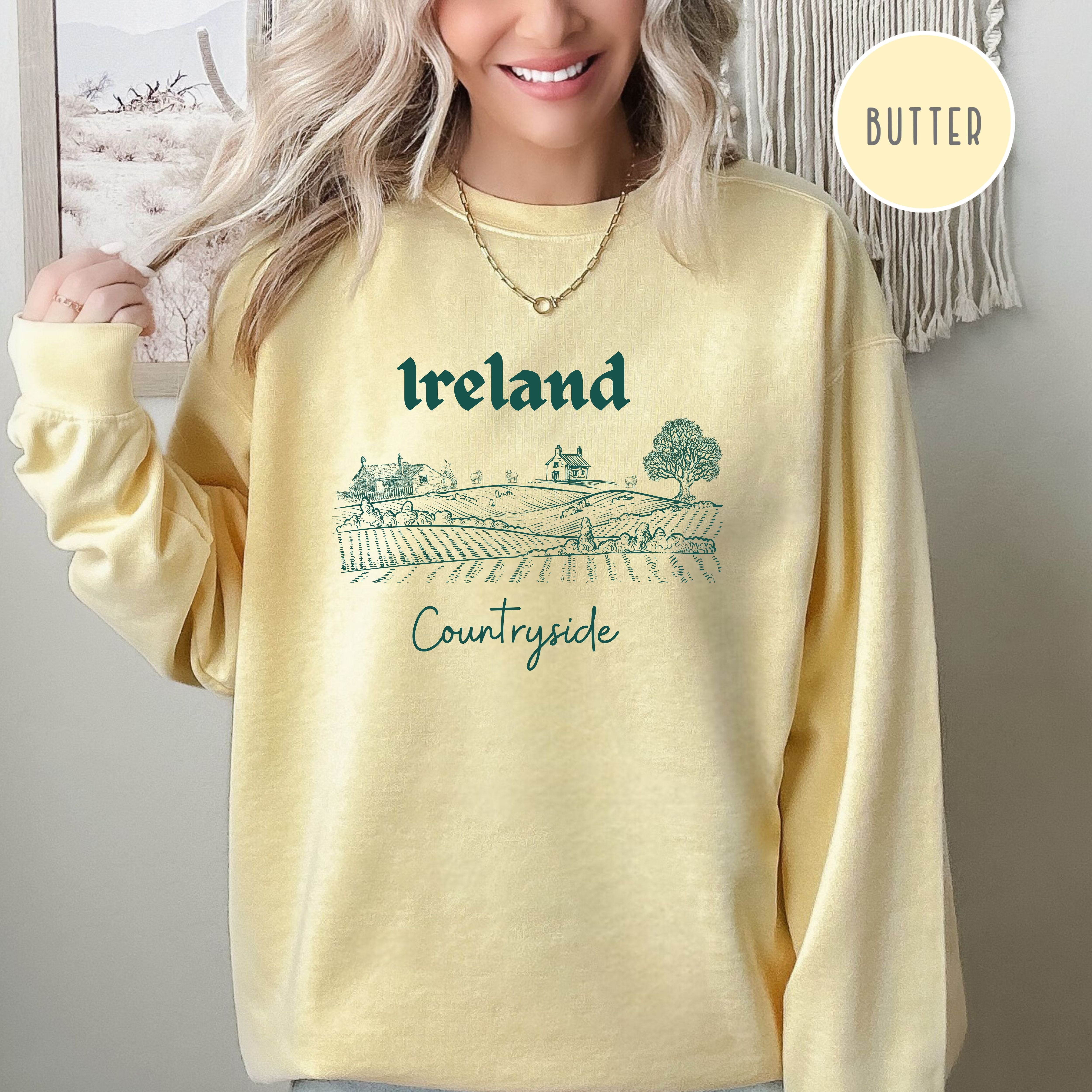 Ireland, Irish Countryside Comfort Colors® Sweatshirt