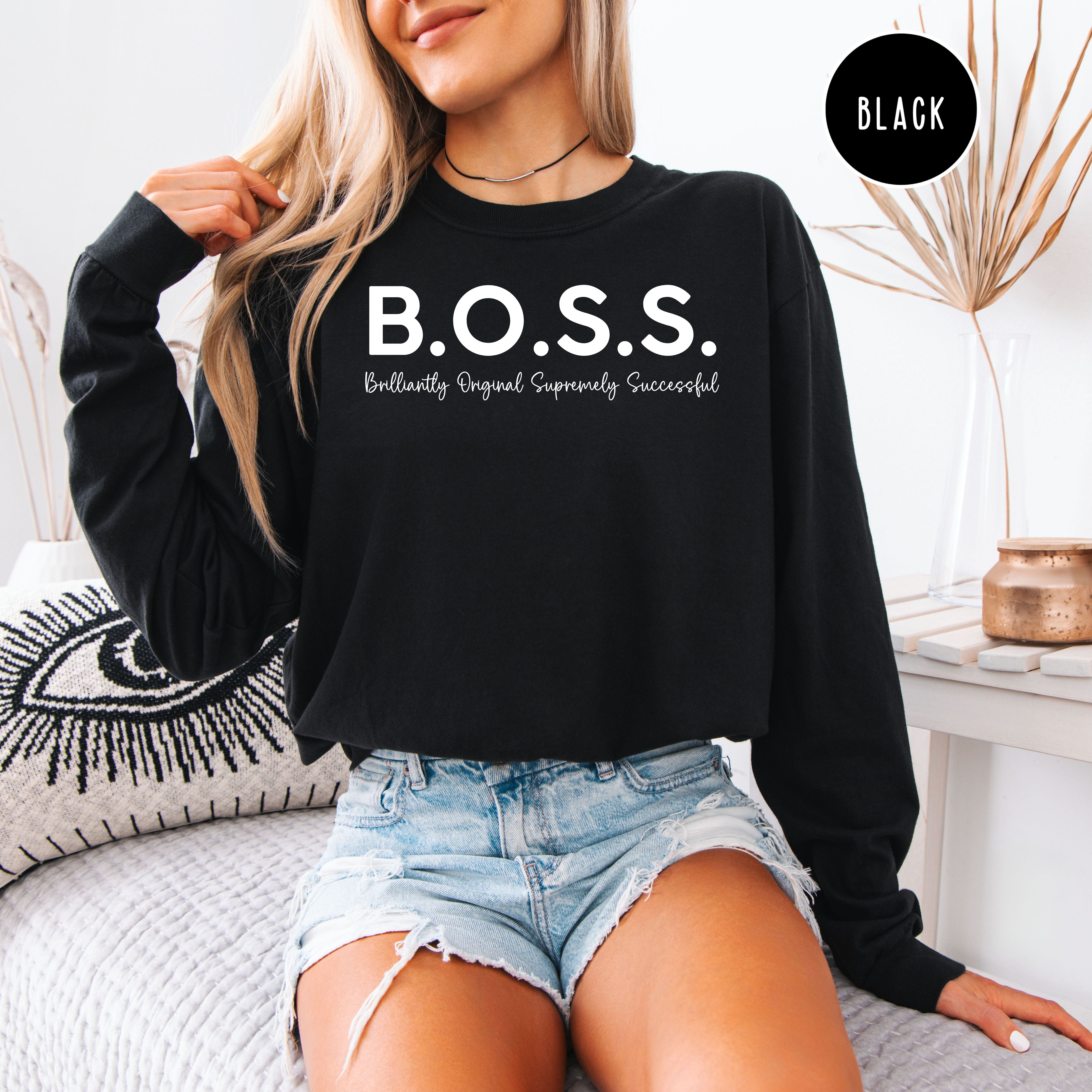 Boss Women Empowerment Long Sleeve Comfort Colors Tee