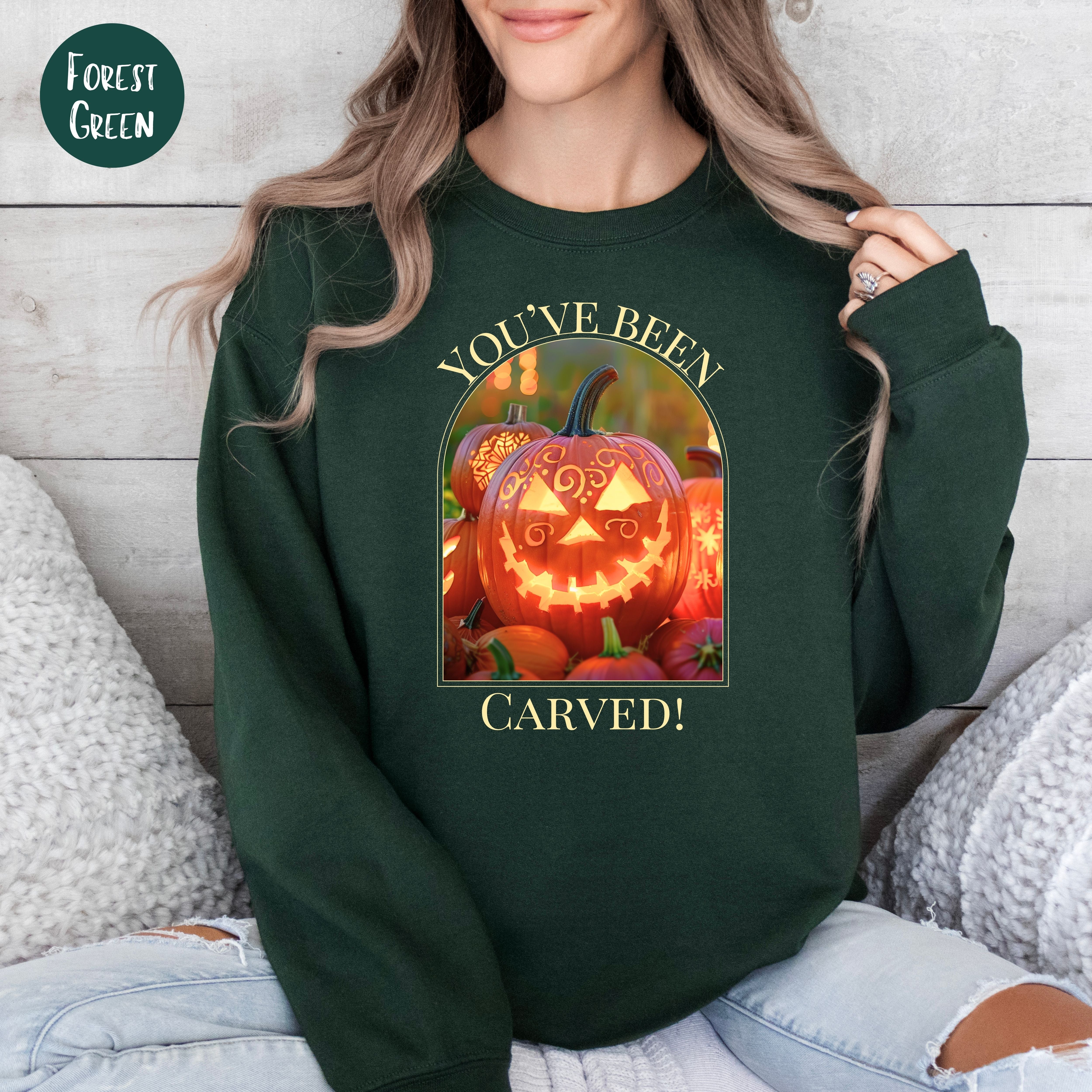 Funny Jack-O-Lantern You've Been Carved Halloween Sweatshirt