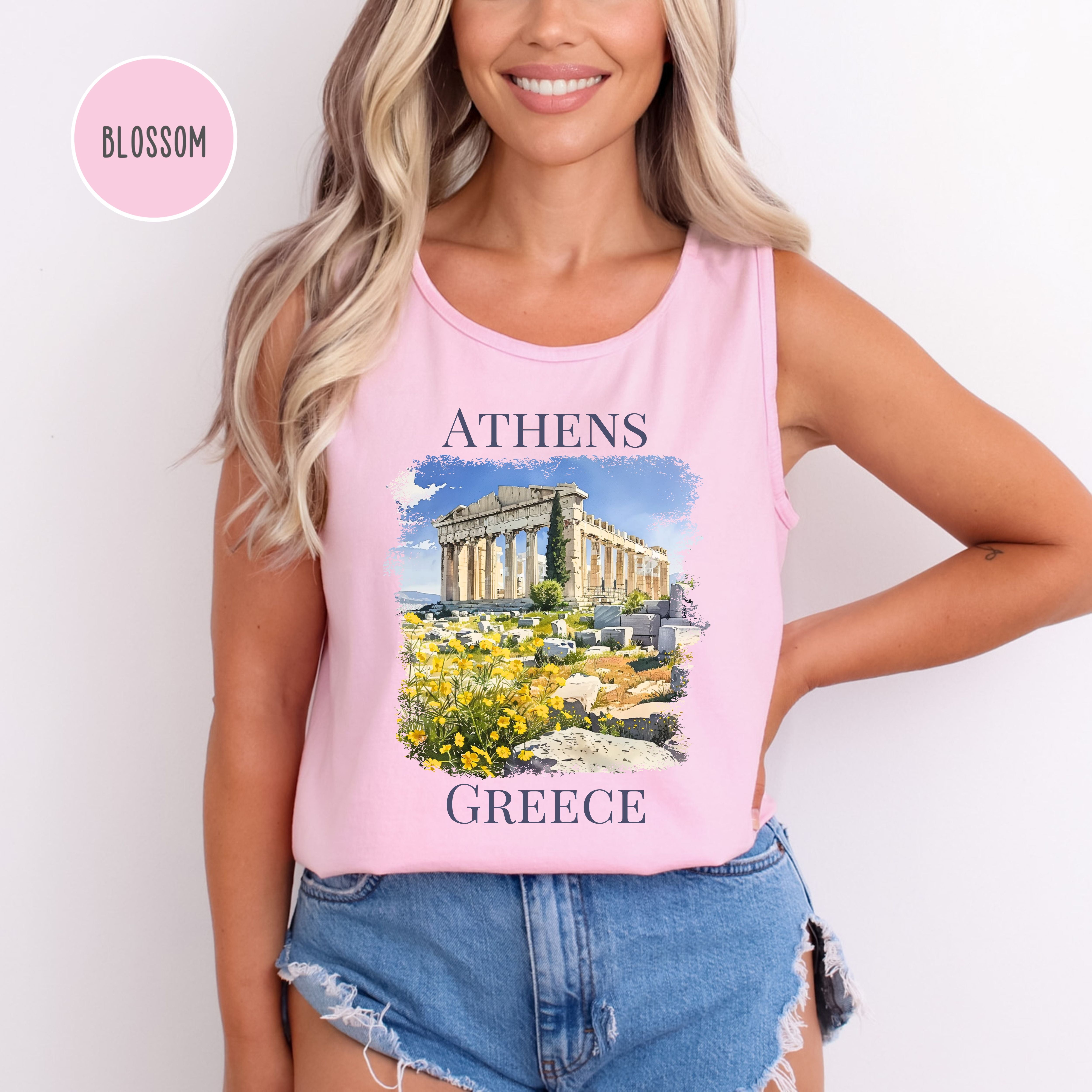 Athens Greece Comfort Colors Adult Unisex Tank Top