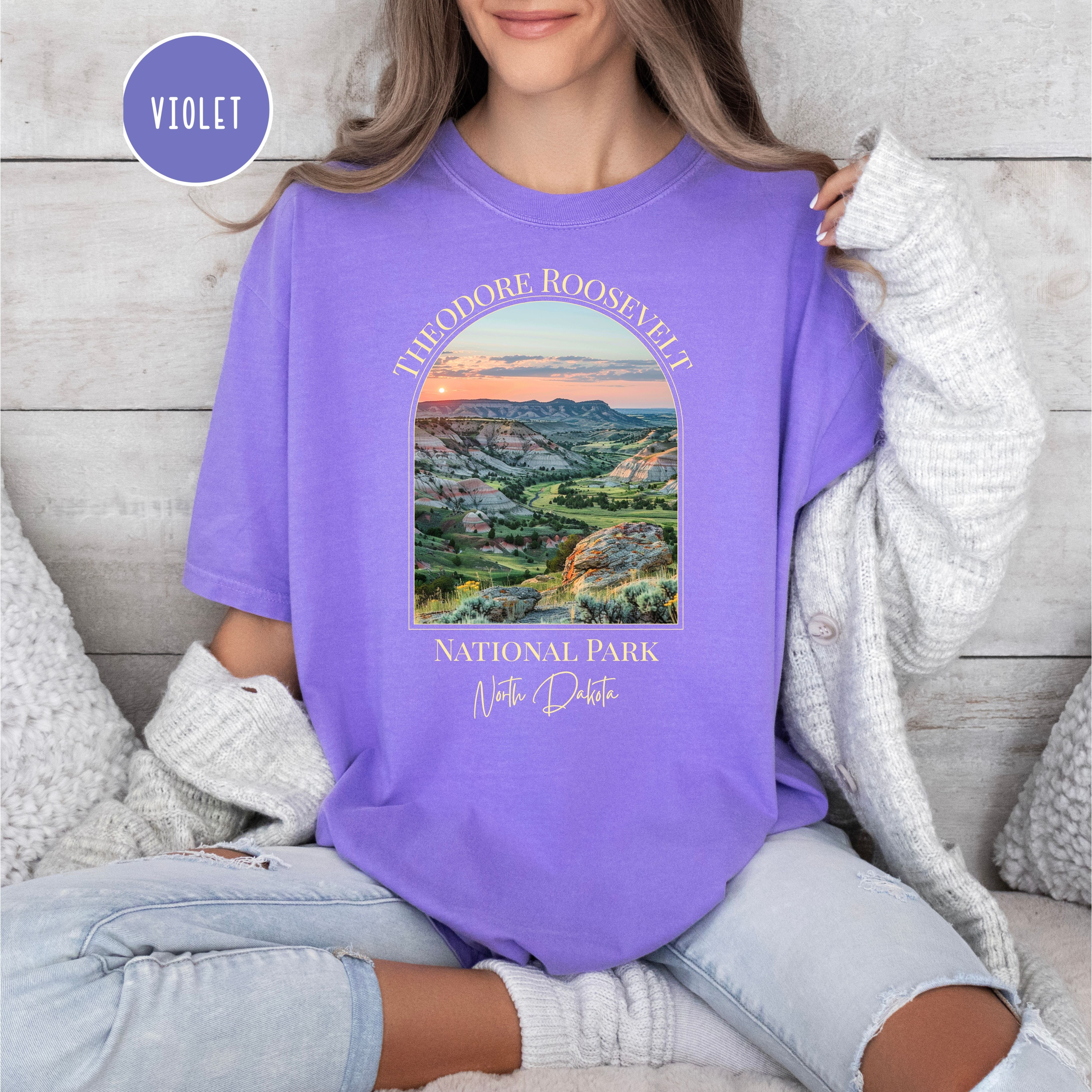 Theodore Roosevelt National Park North Dakota Comfort Colors Unisex Tee