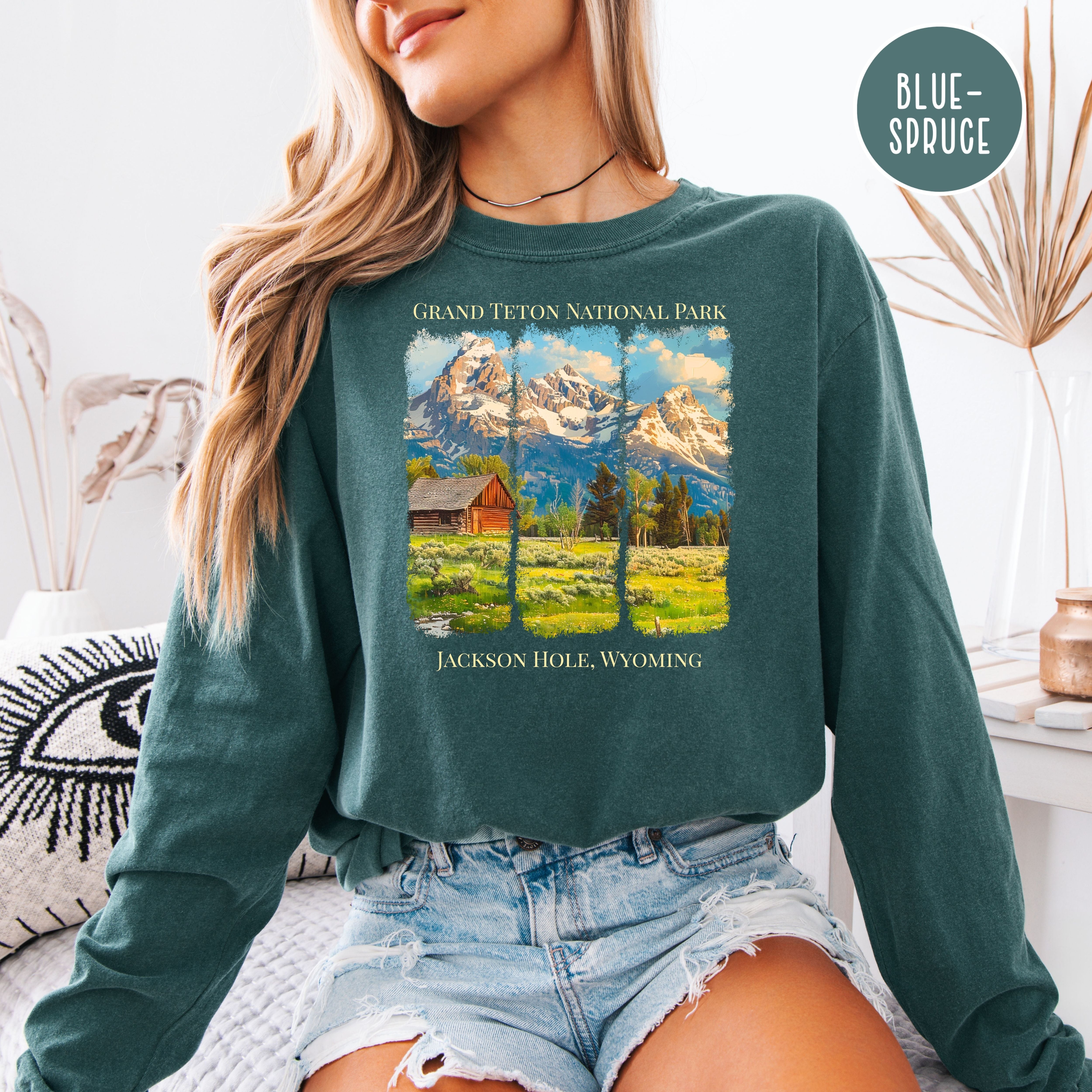 Grand Teton National Park Long Sleeve Comfort Colors Tee