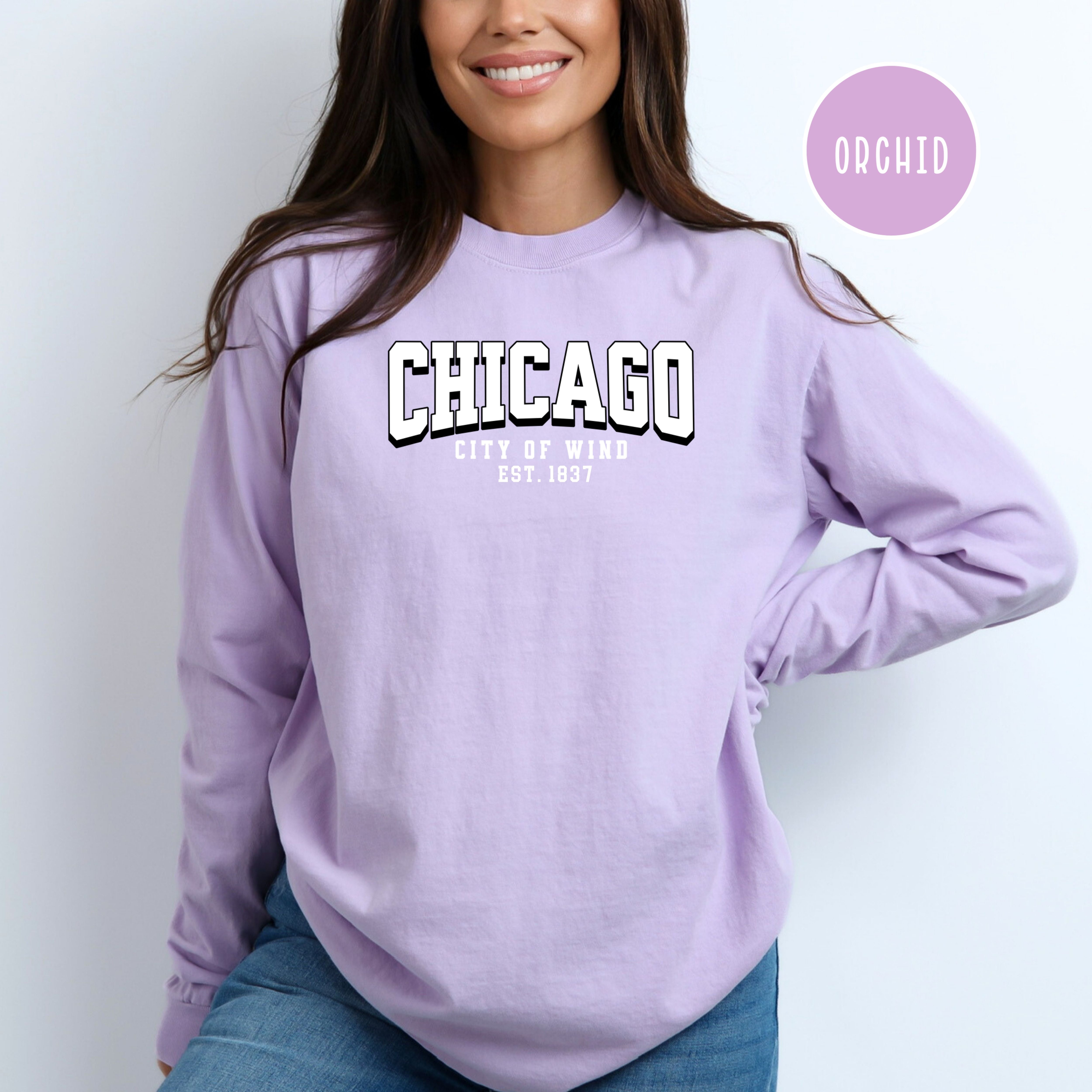 Chicago Comfort Colors® Long Sleeve Unisex Tee