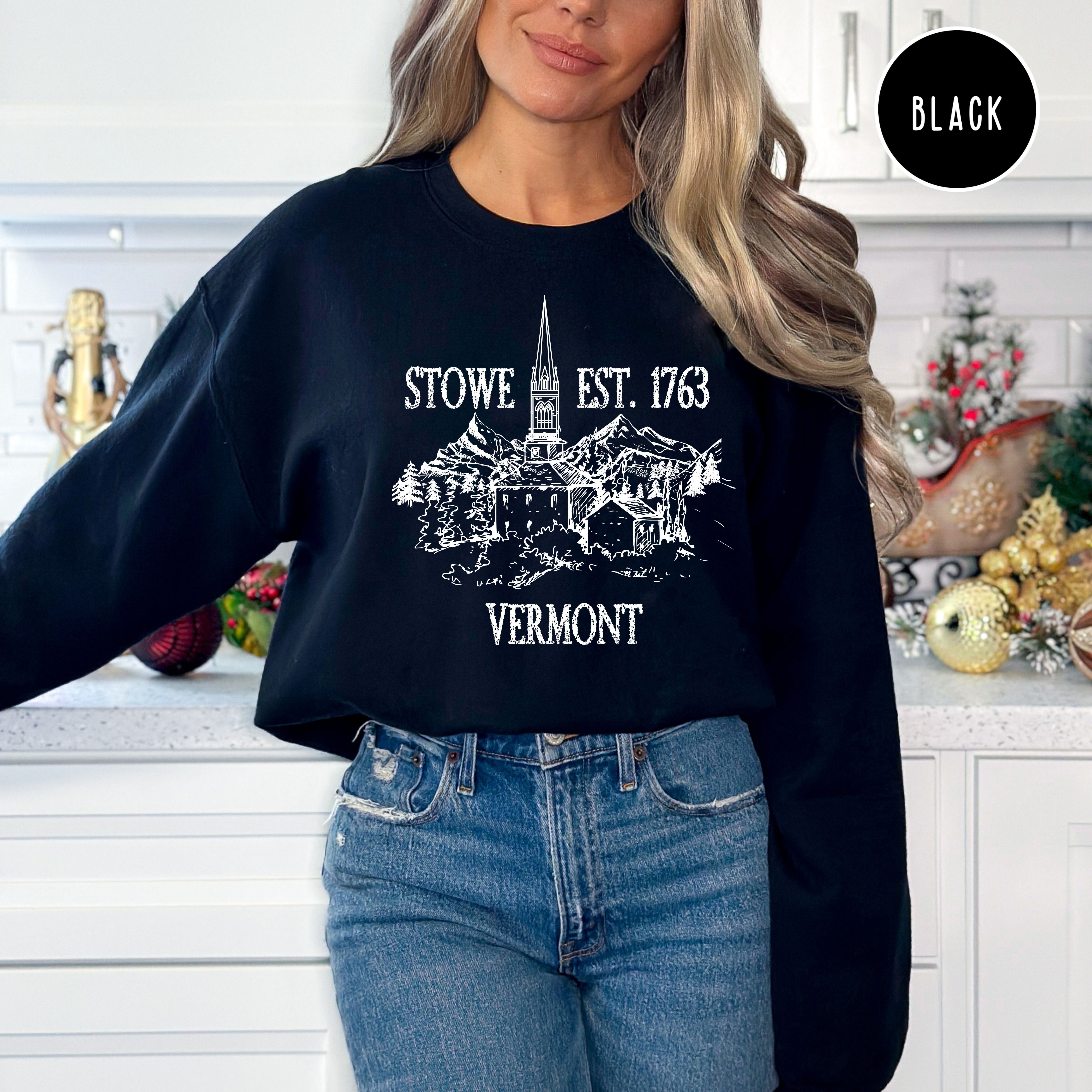 Stowe Vermont Grunge Style Winter Sweatshirt